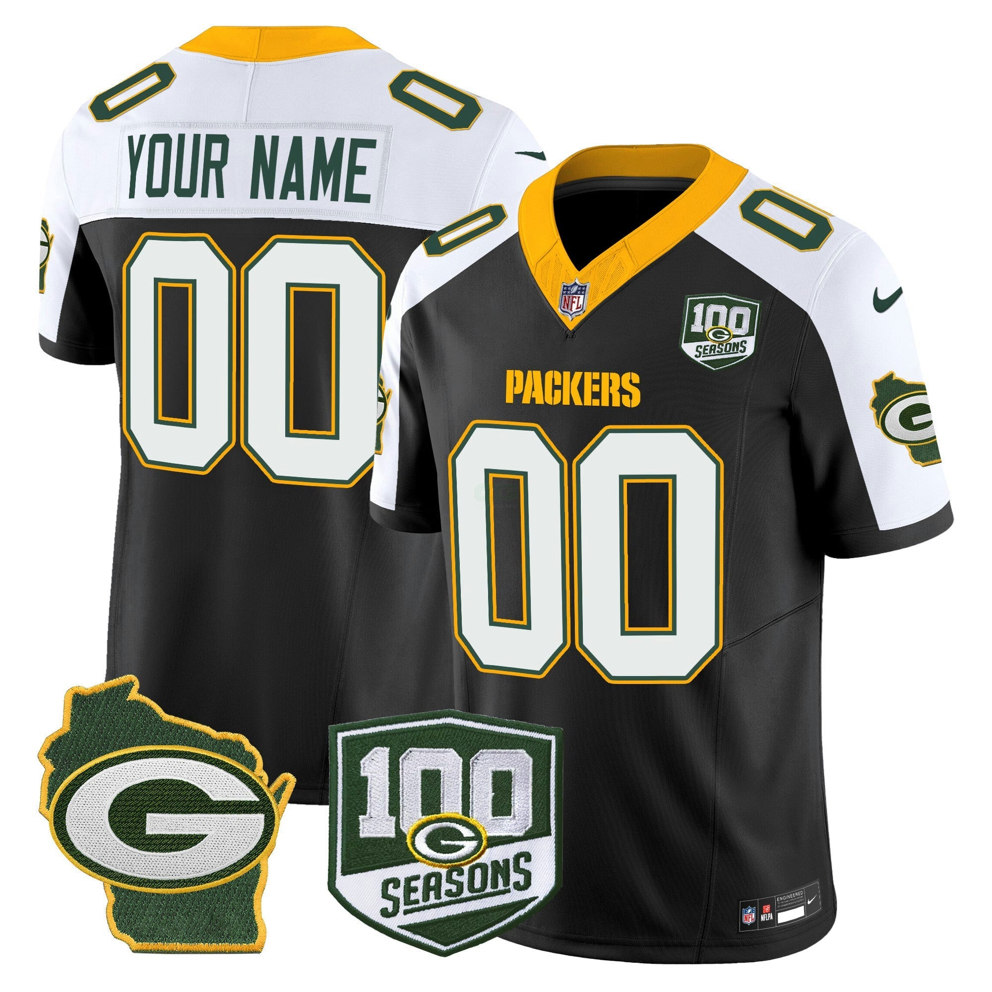 Camisa NFL 100th Season & Home Patch Vapor Limited Jersey