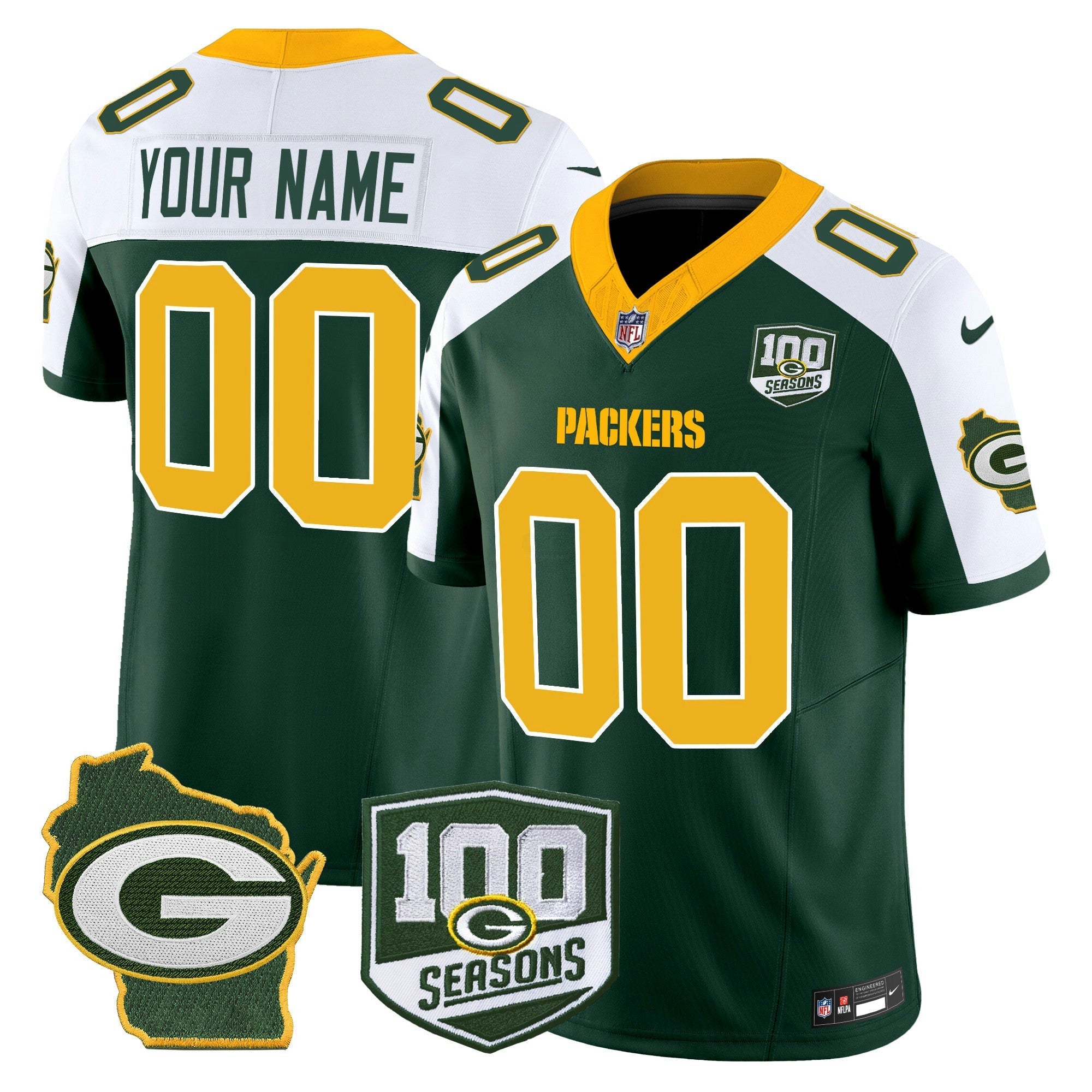 Camisa NFL 100th Season & Home Patch Vapor Limited Jersey