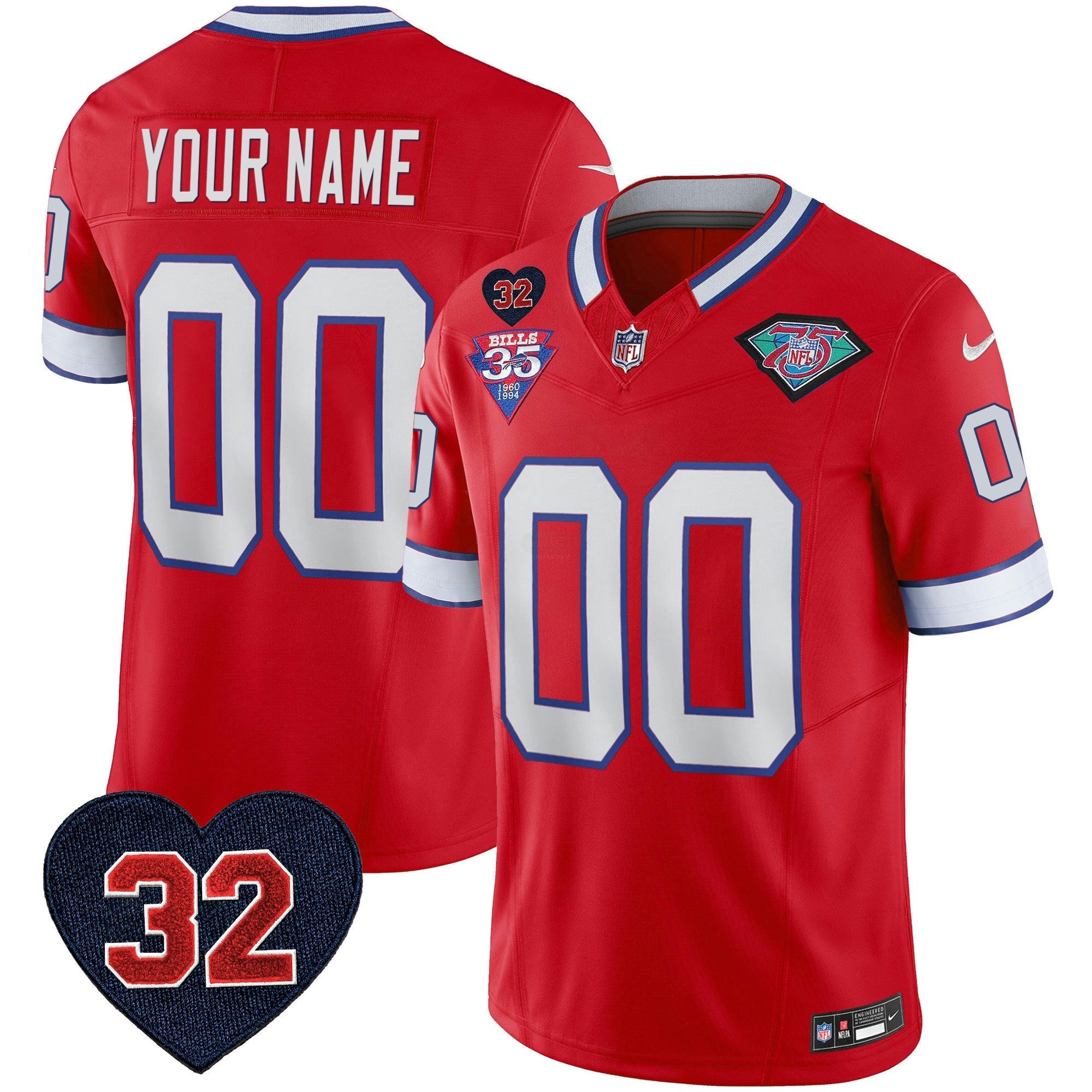 Camisa NFL 1994 Throwback O.J. Simpson Patch Vapor Limited Jersey