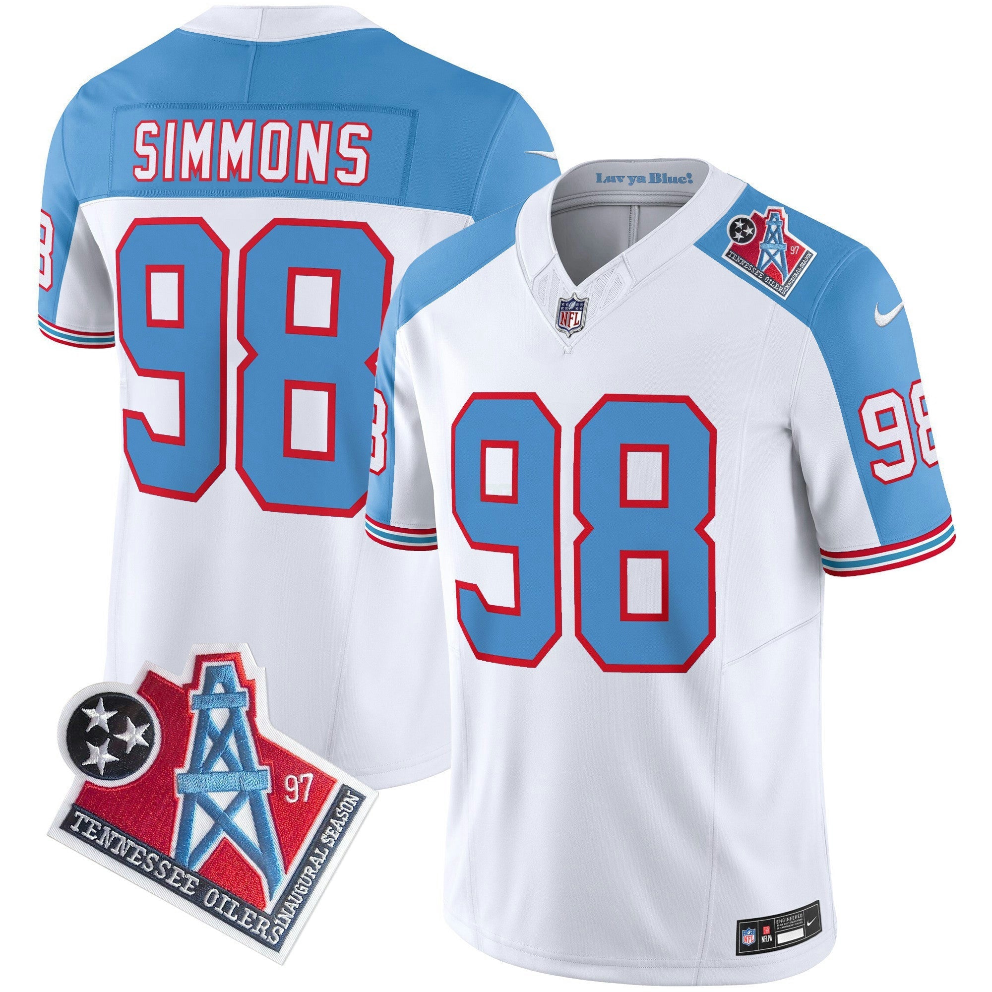 Camisa NFL 1997 Throwback Branca Alternativa Limited Vapor Jersey