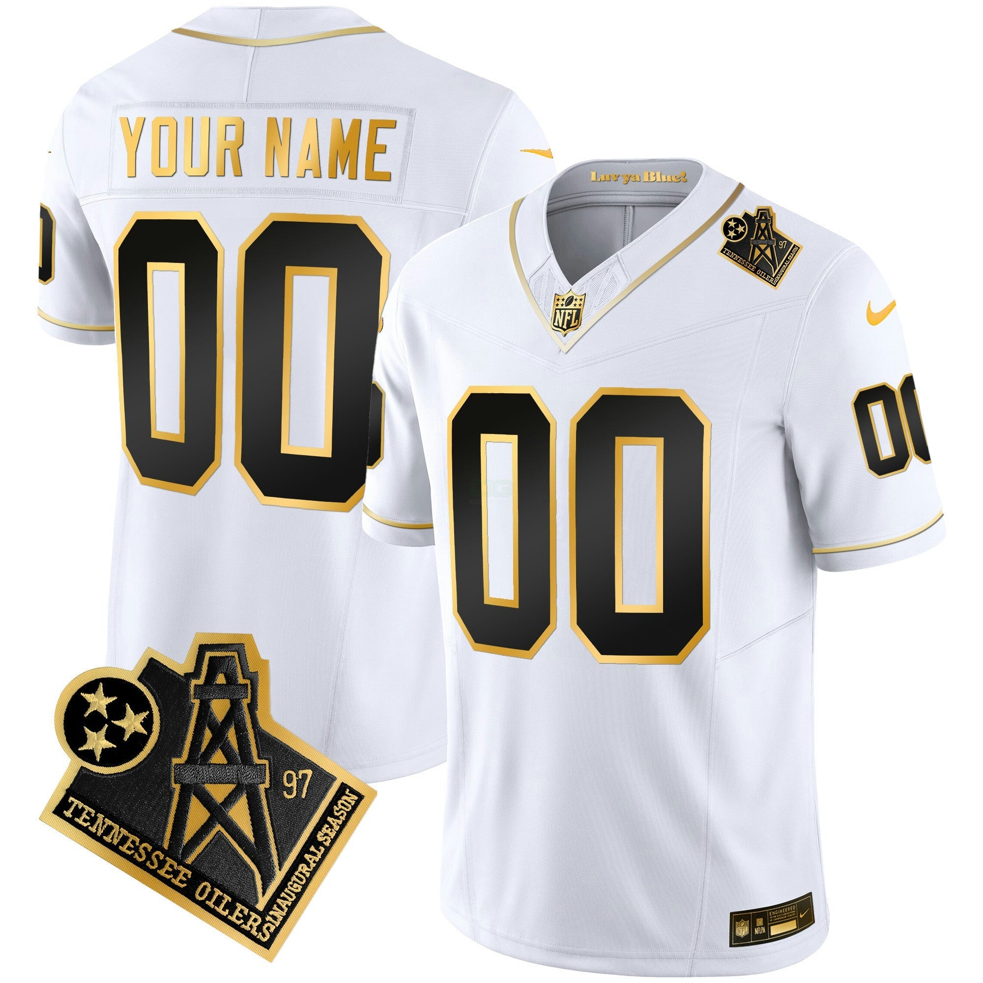 Camisa NFL 1997 Throwback Dourada Vapor Jersey
