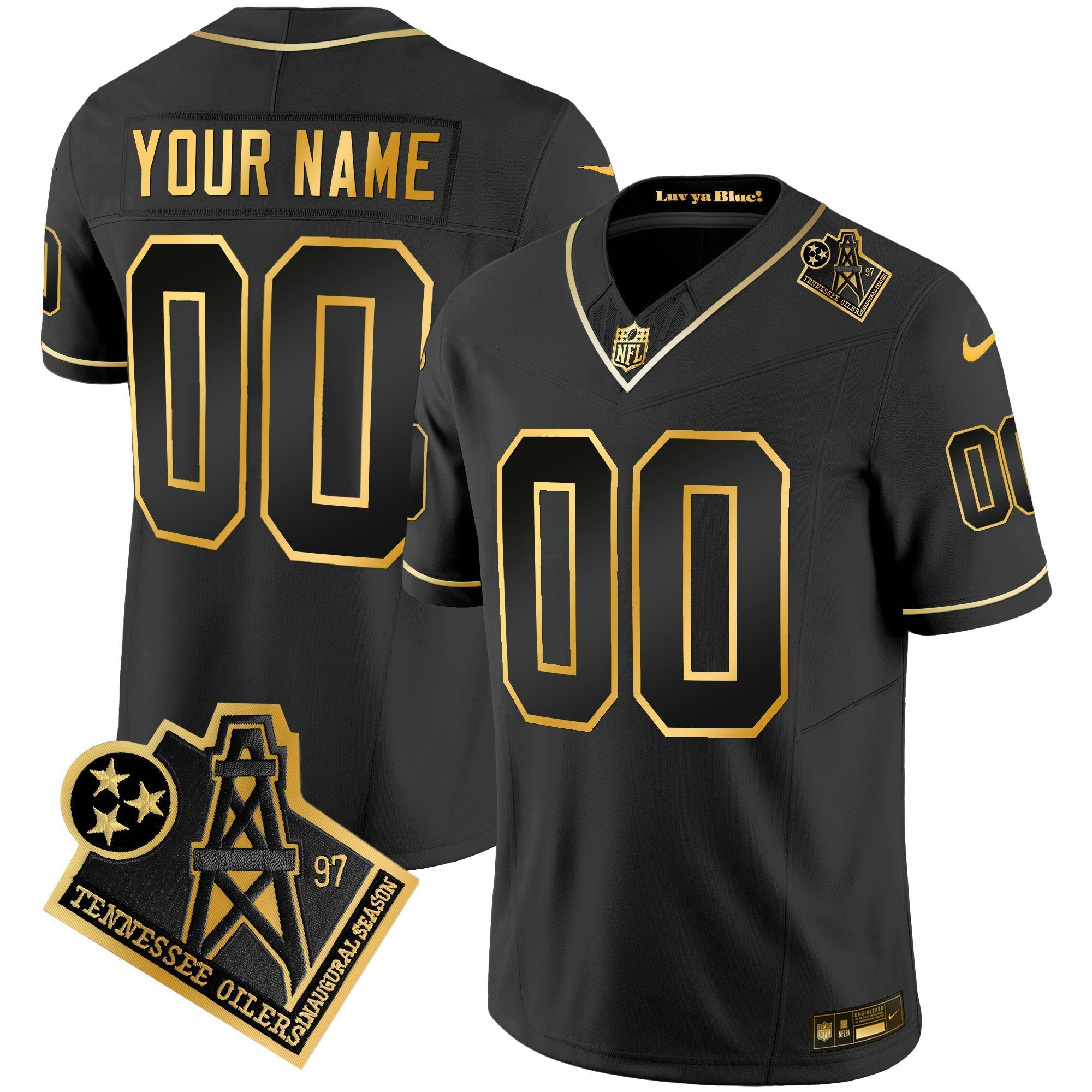 Camisa NFL 1997 Throwback Dourada Vapor Jersey