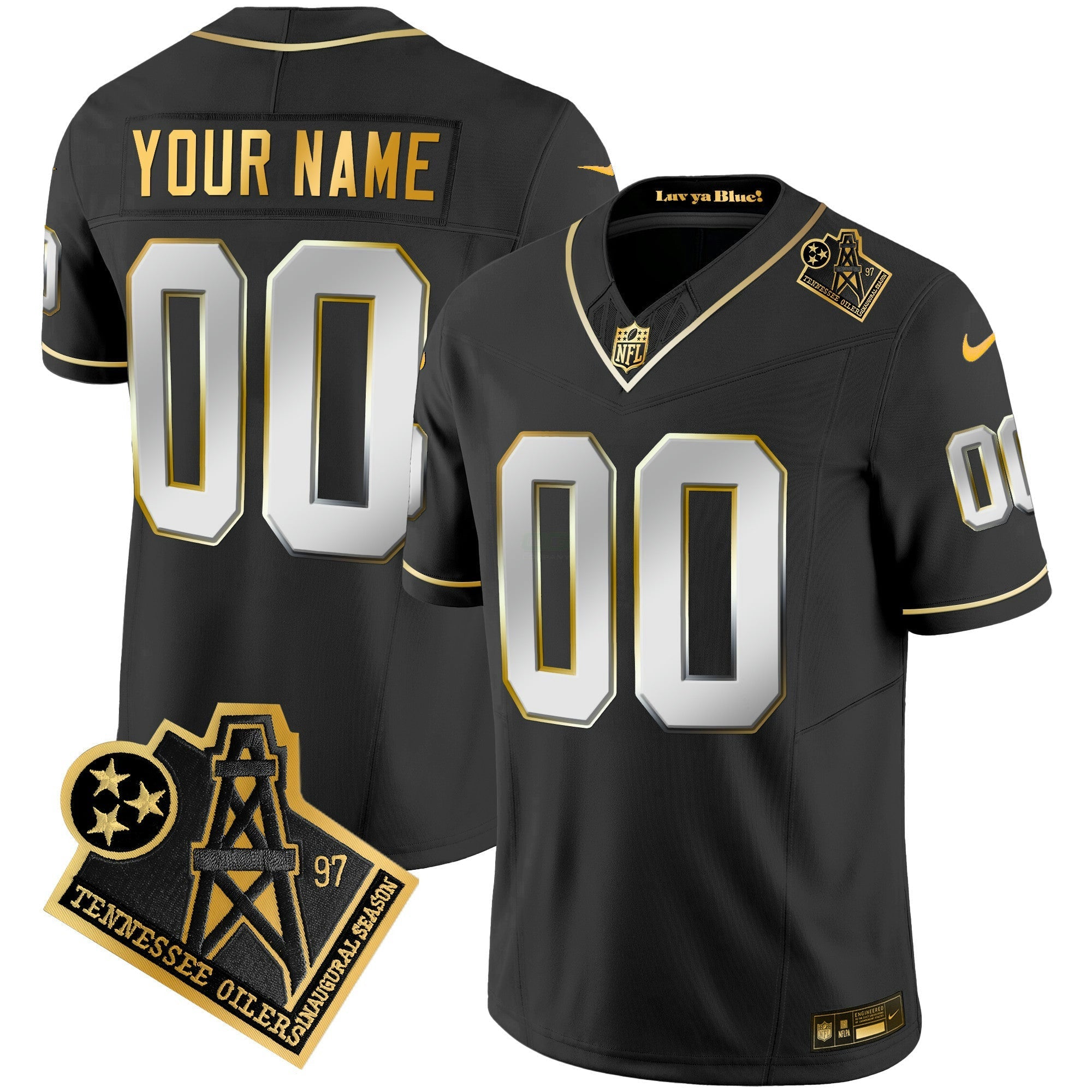 Camisa NFL 1997 Throwback Dourada Vapor Jersey