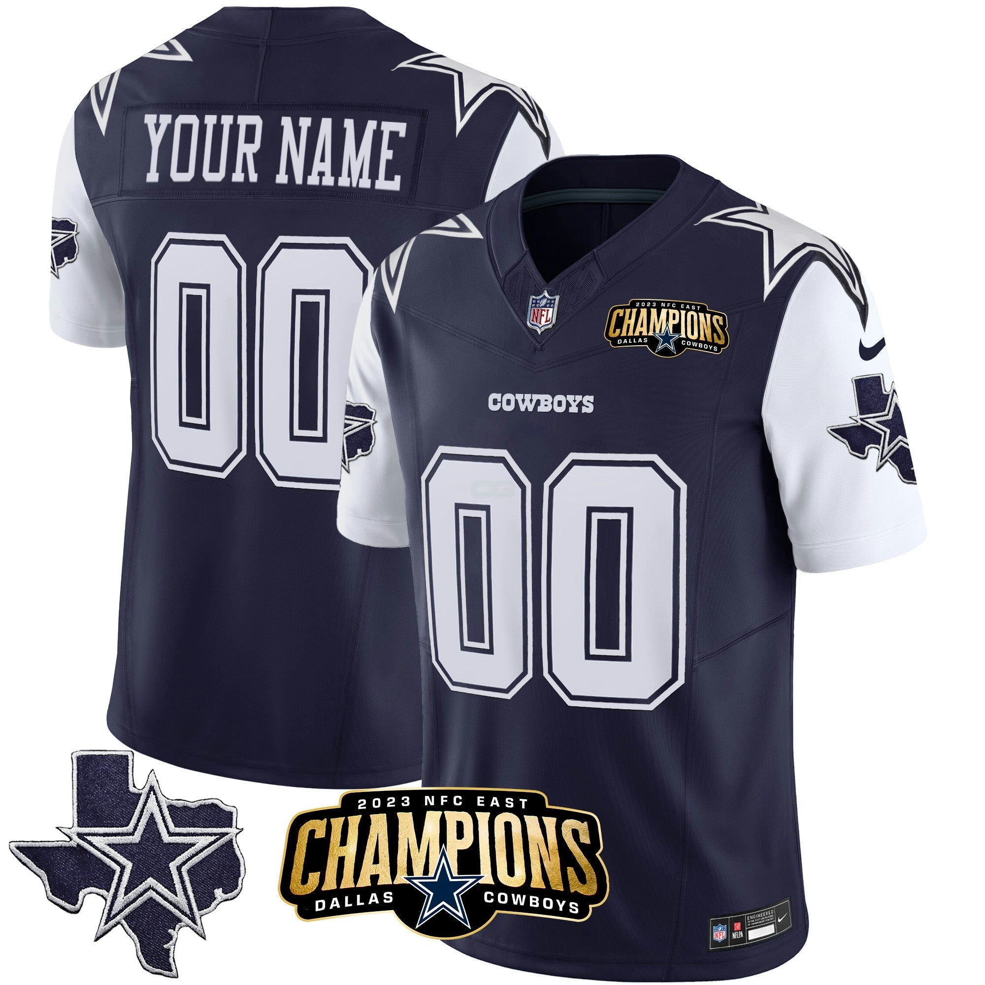Camisa NFL 2023 NFC East Champions Patch Vapor Jersey