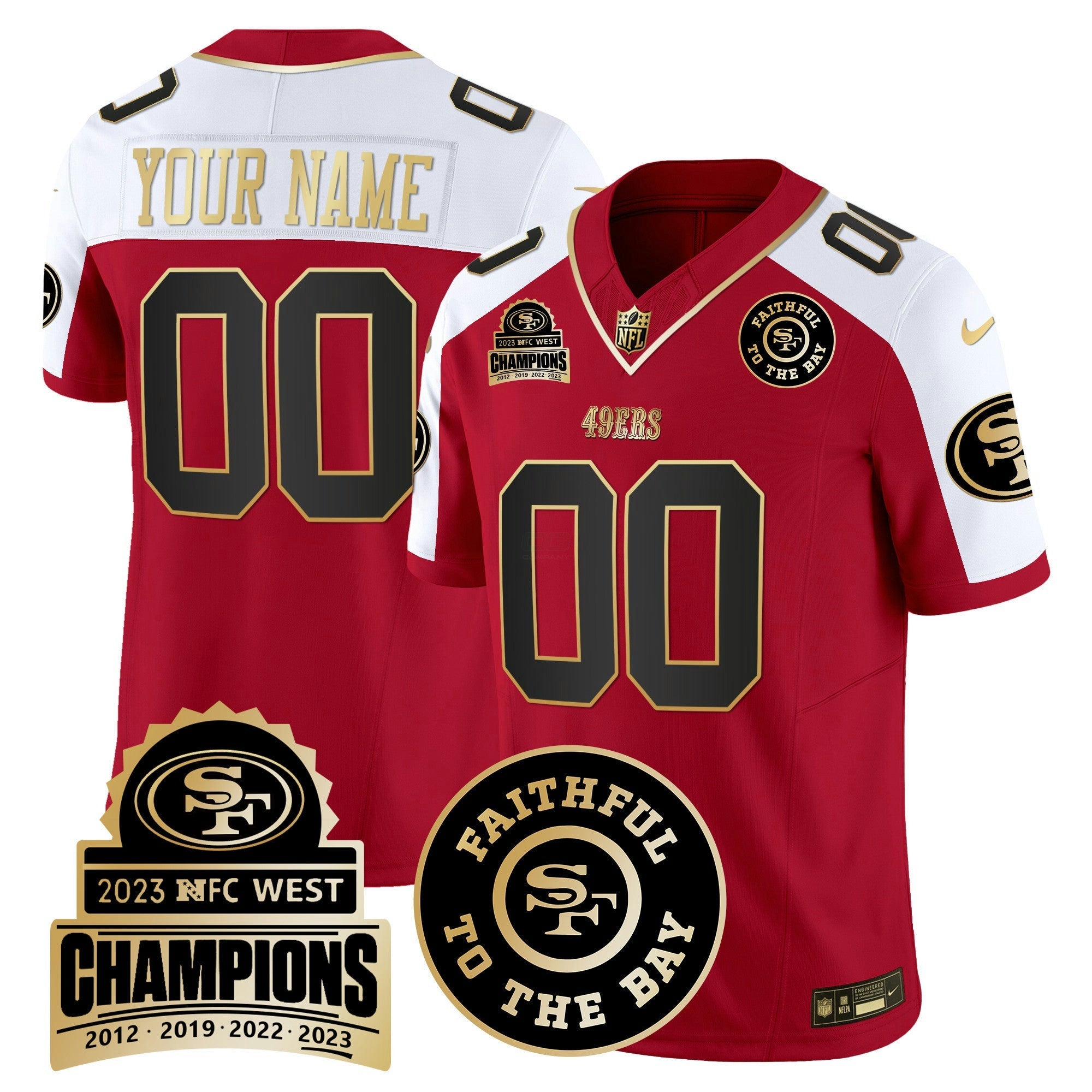 Camisa NFL 2023 NFC West Champions Patch Vapor Jersey V3