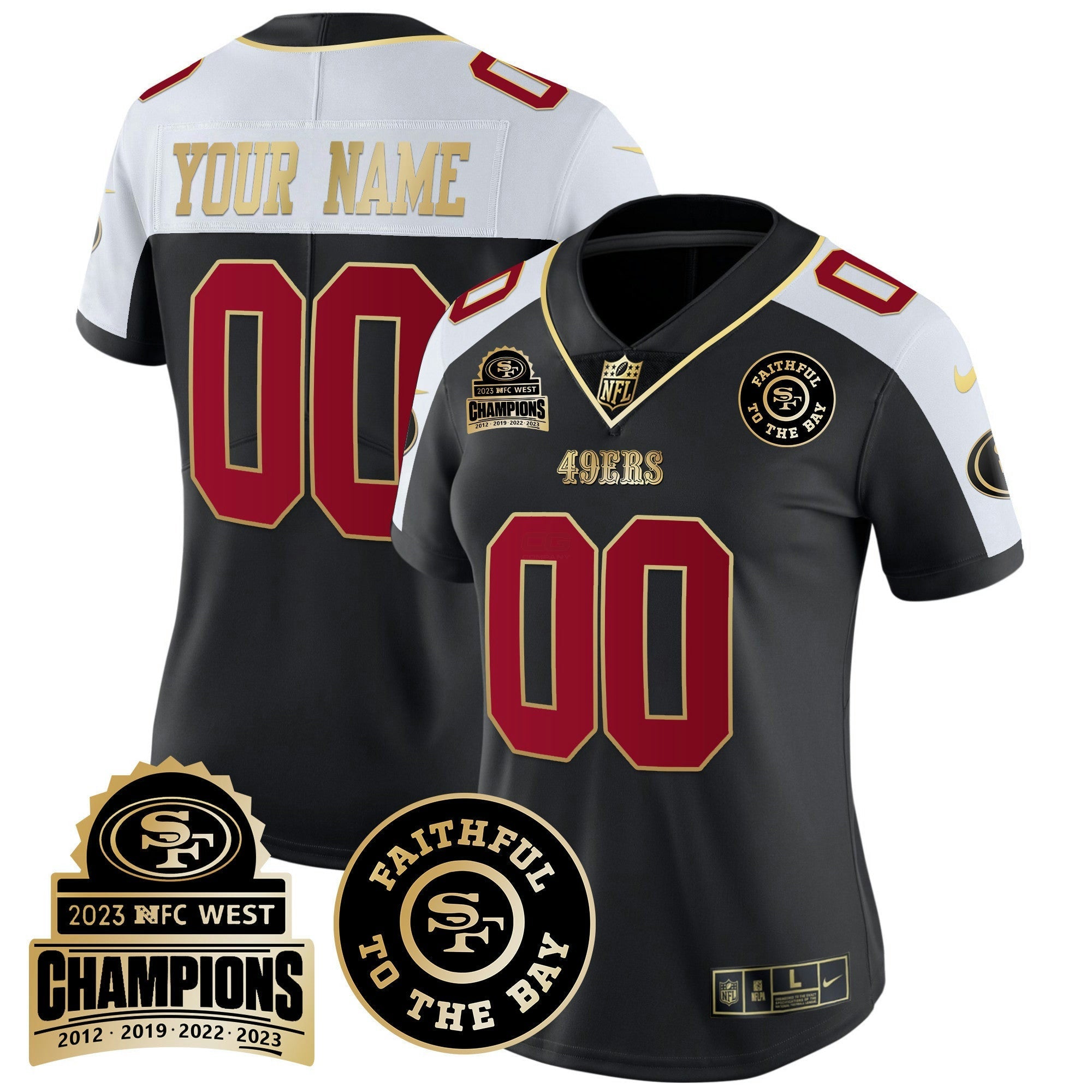 Camisa NFL 2023 NFC West Champions Patch Vapor Jersey V3