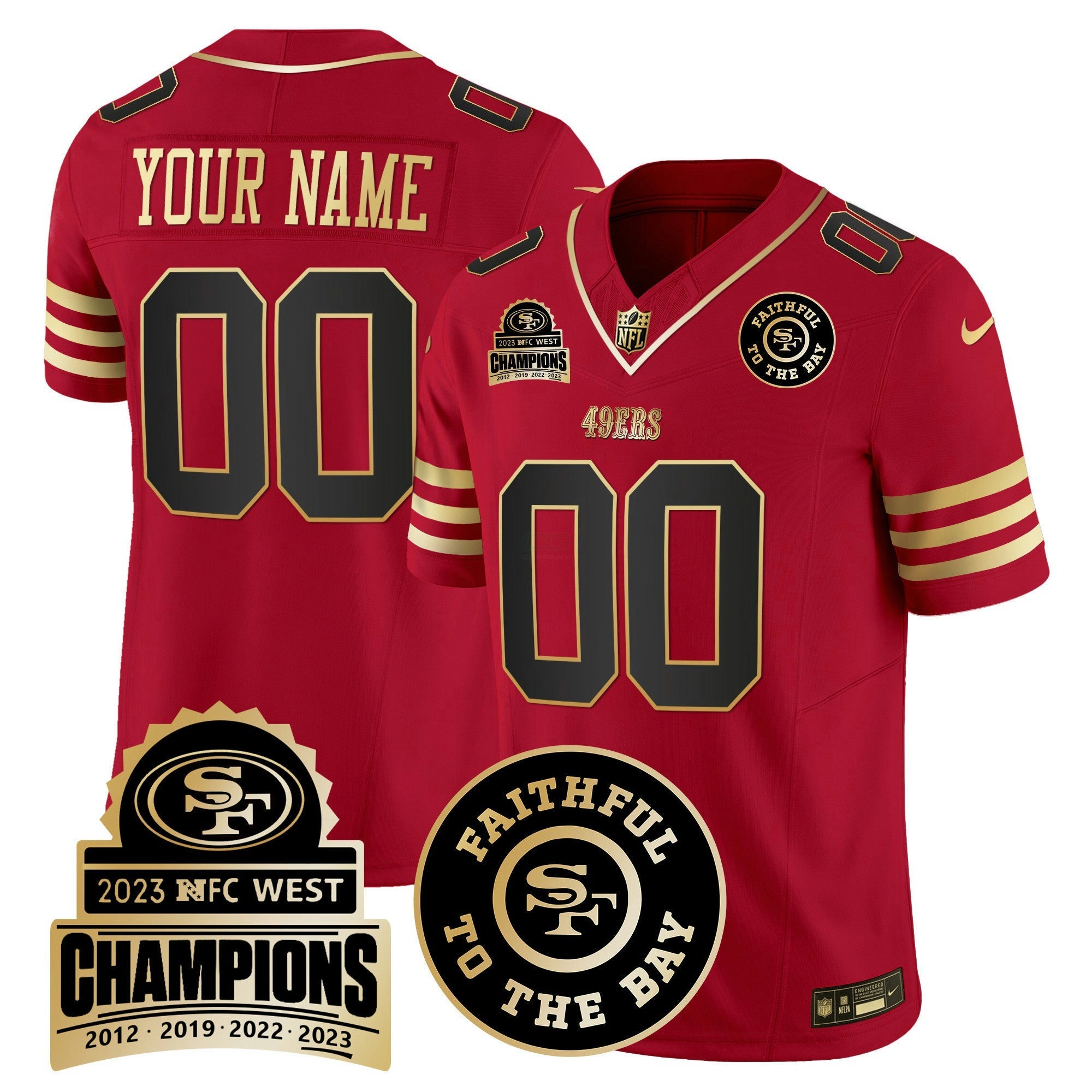 Camisa NFL 2023 NFC West Champions Patch Vapor Jersey V3