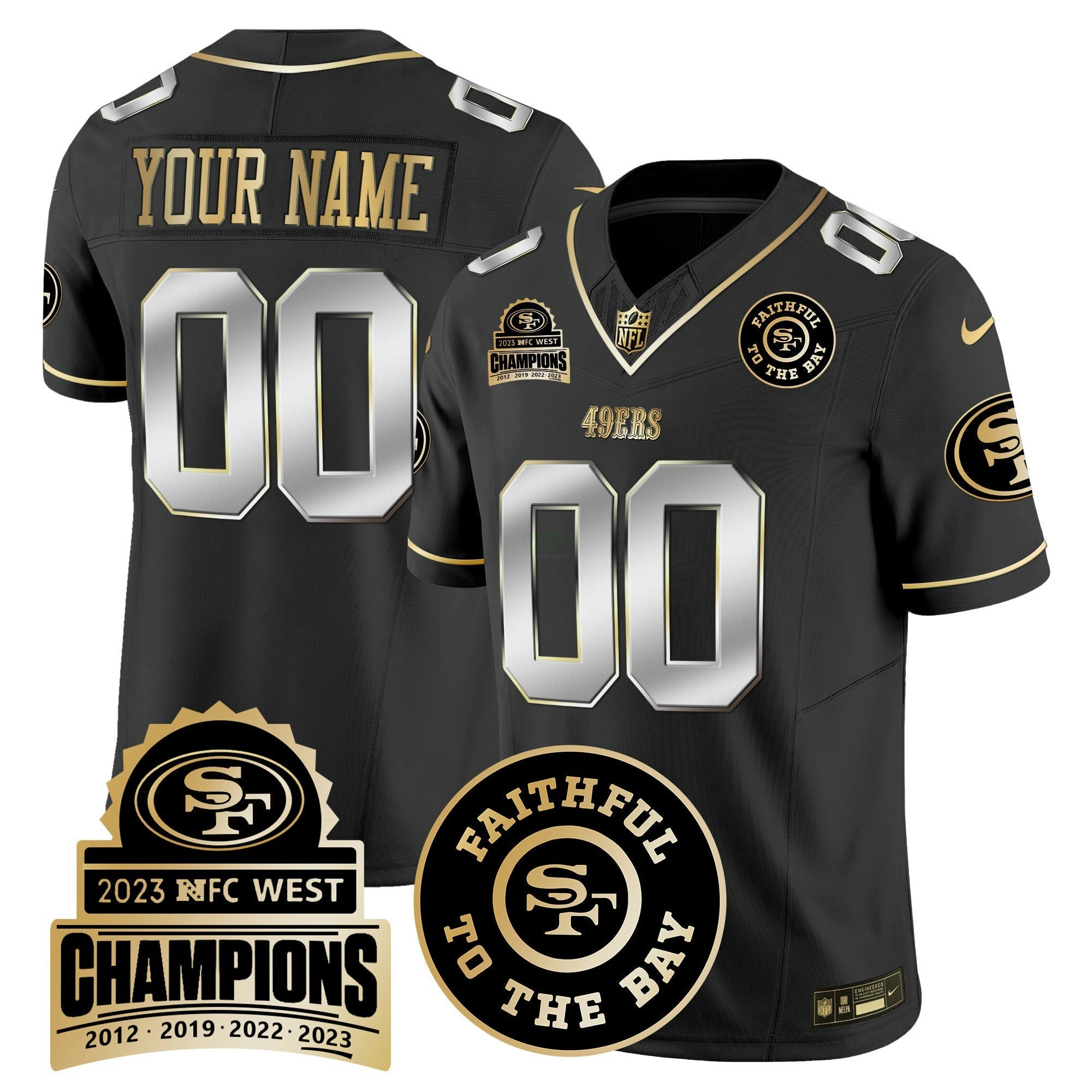 Camisa NFL 2023 NFC West Champions Patch Vapor Jersey V3