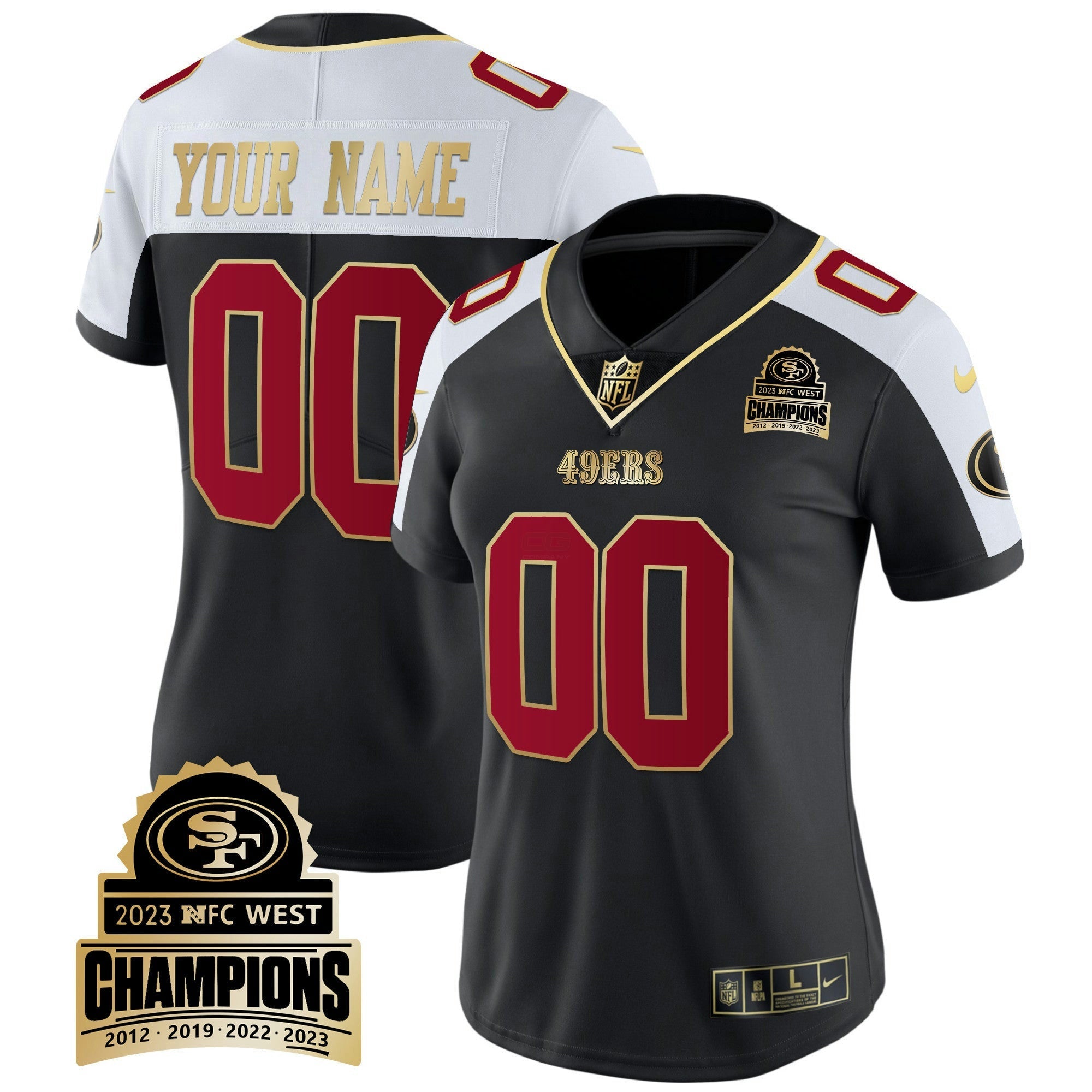 Camisa NFL 2023 NFC West Champions Patch Vapor Jersey V4