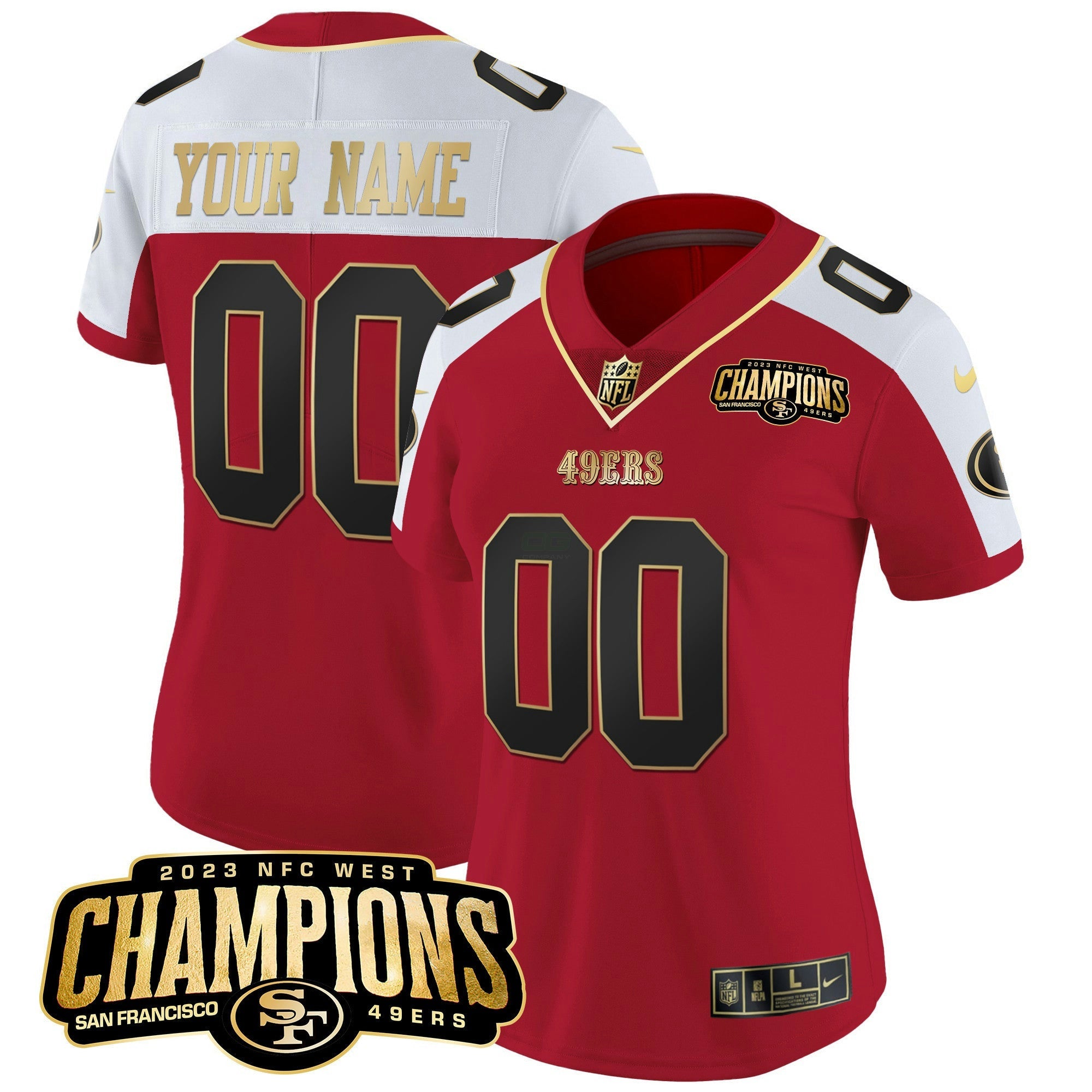 Camisa NFL 2023 NFC West Champions Patch Vapor Jersey V2