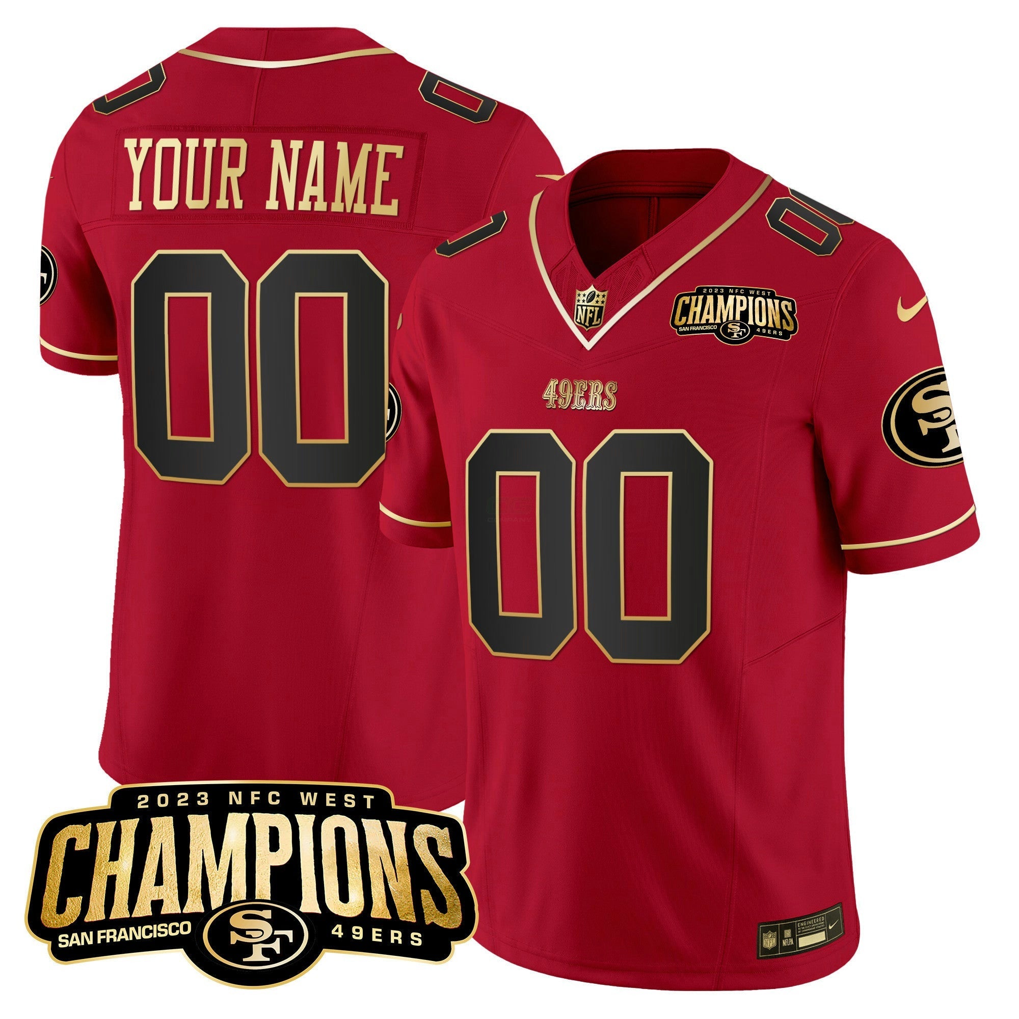 Camisa NFL 2023 NFC West Champions Patch Vapor Jersey V2