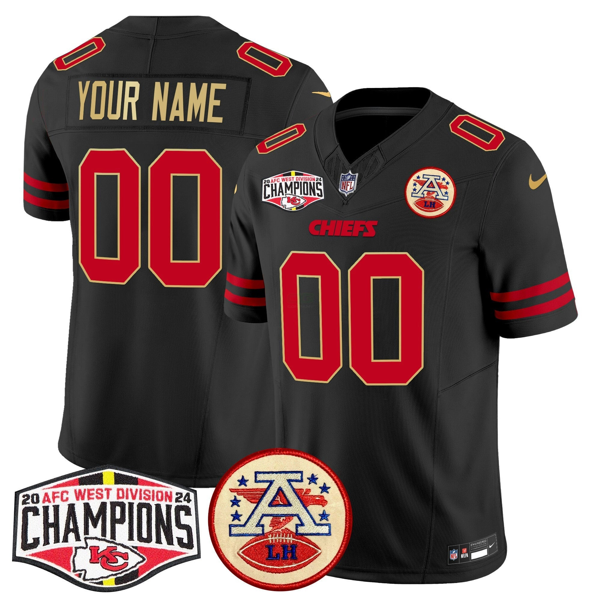 Camisa NFL 2024 AFC West Division Champions Patch Vapor Limited Jersey