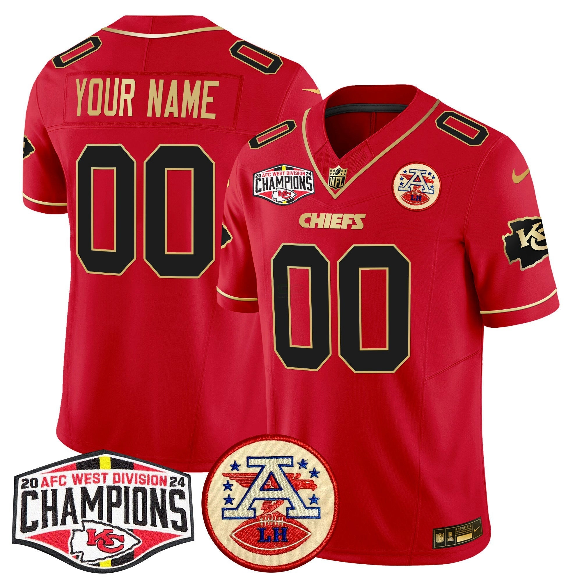 Camisa NFL 2024 AFC West Division Champions Patch Vapor Limited Jersey