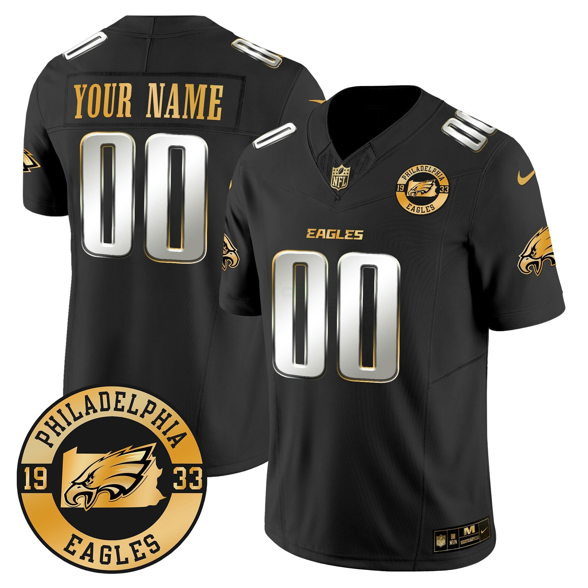 Camisa NFL 2024 Dourada Vapor Limited Jersey – Est. 1933 Patch
