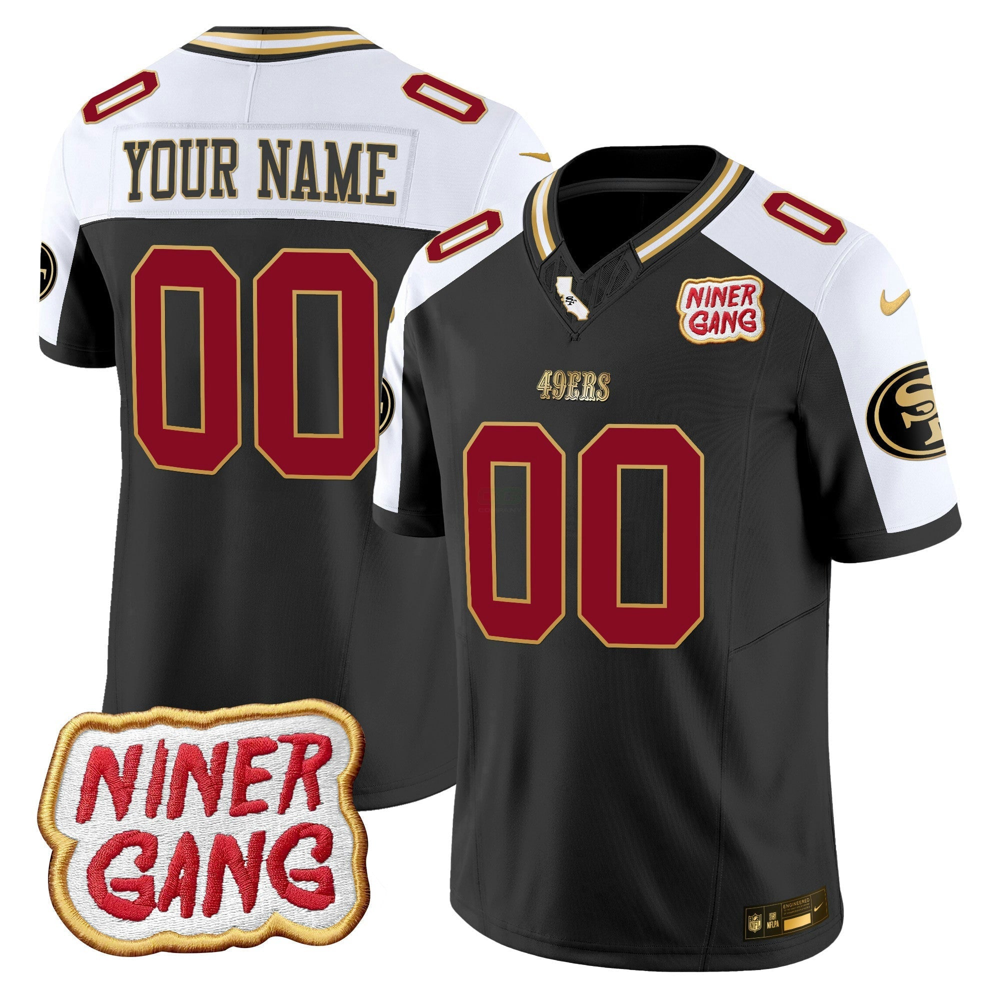 Camisa NFL 2024 Niner Gang Patch Vapor Jersey V2