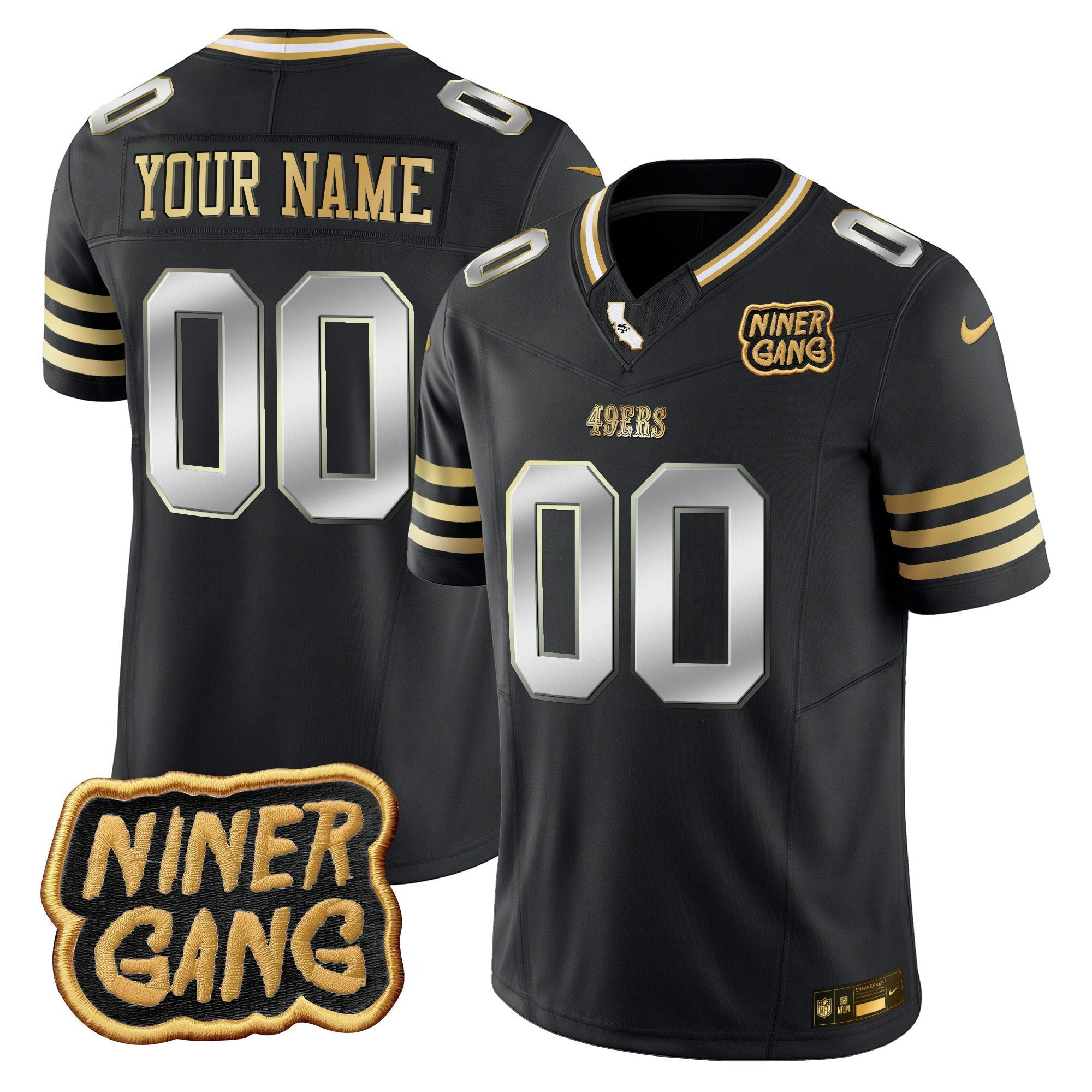 Camisa NFL 2024 Niner Gang Patch Vapor Jersey V2