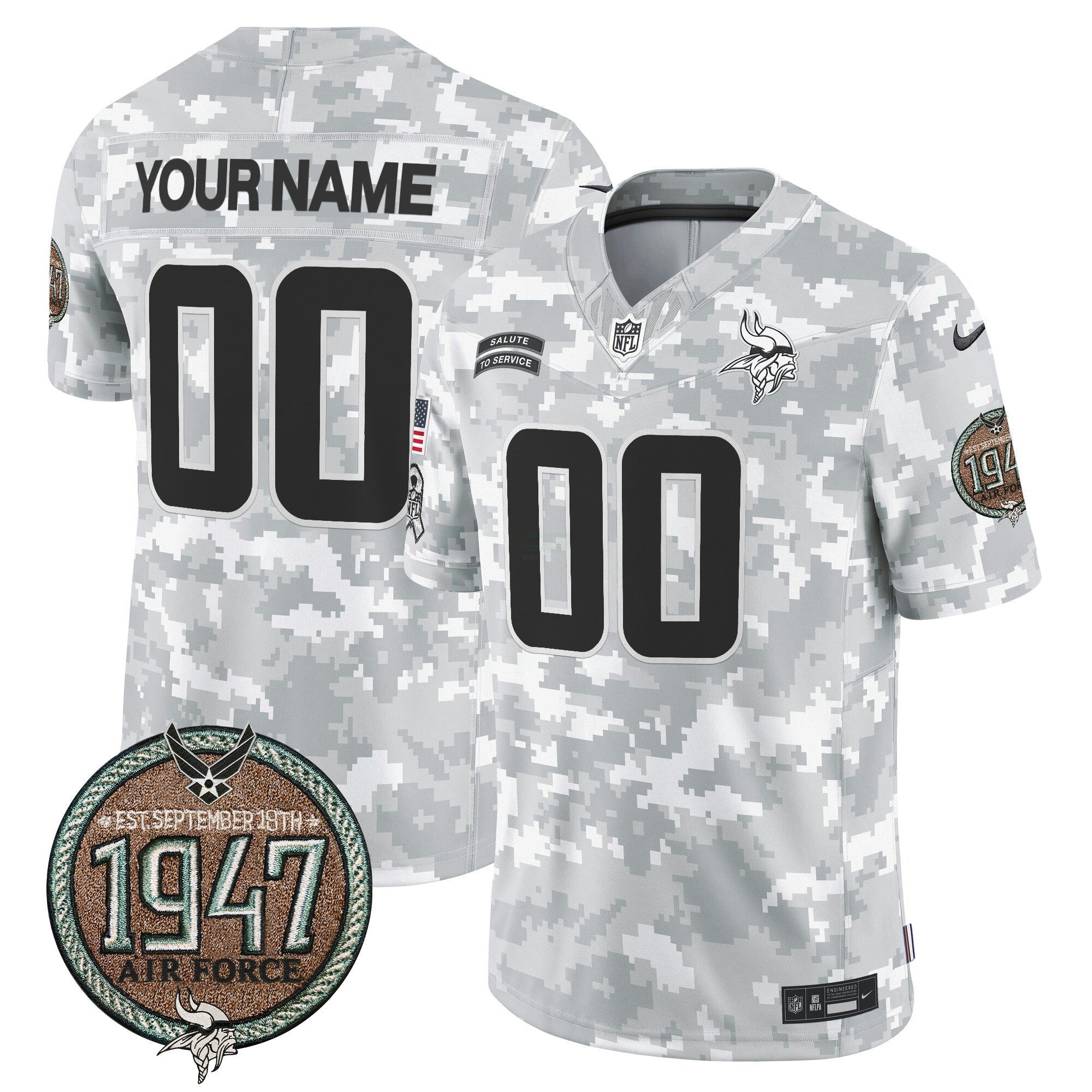 Camisa NFL 2024 Salute to Service Establishment Year Patch Vapor Limited Jersey