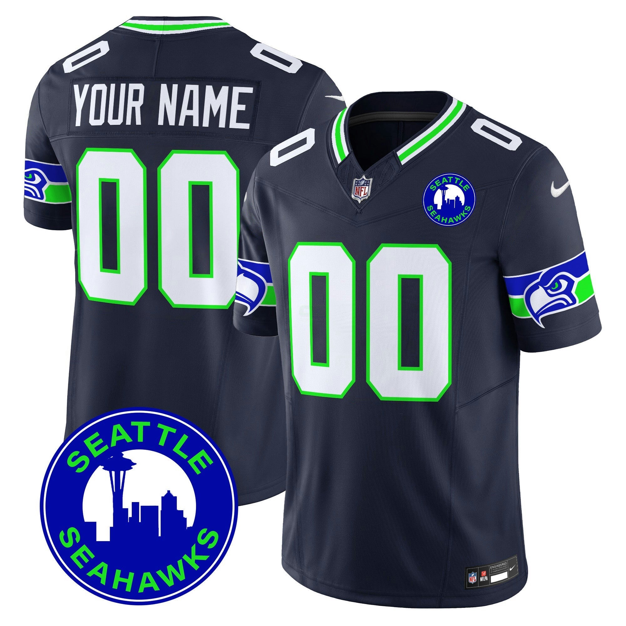Camisa NFL 2025 Seattle City Patch Vapor Limited Jersey