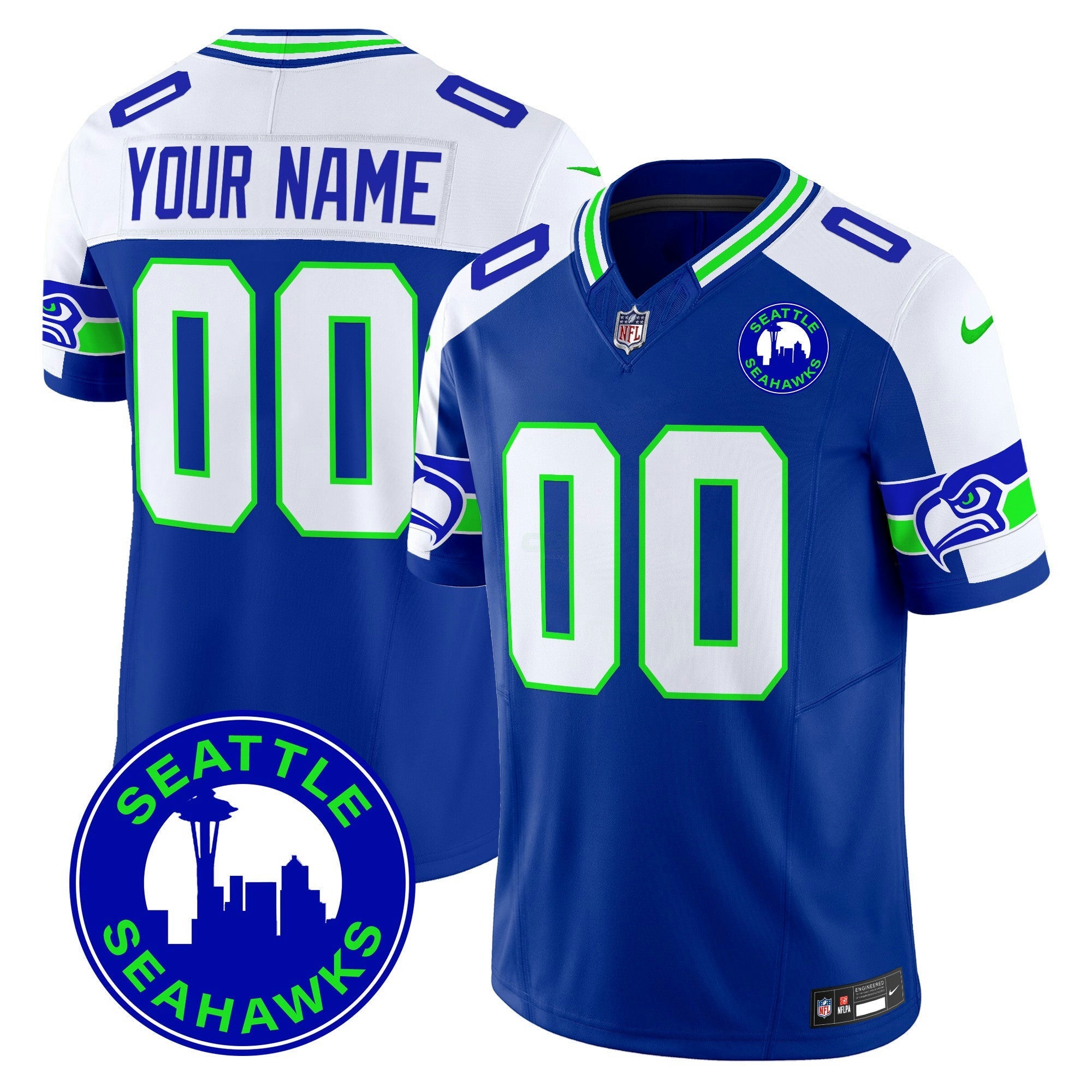 Camisa NFL 2025 Seattle City Patch Vapor Limited Jersey