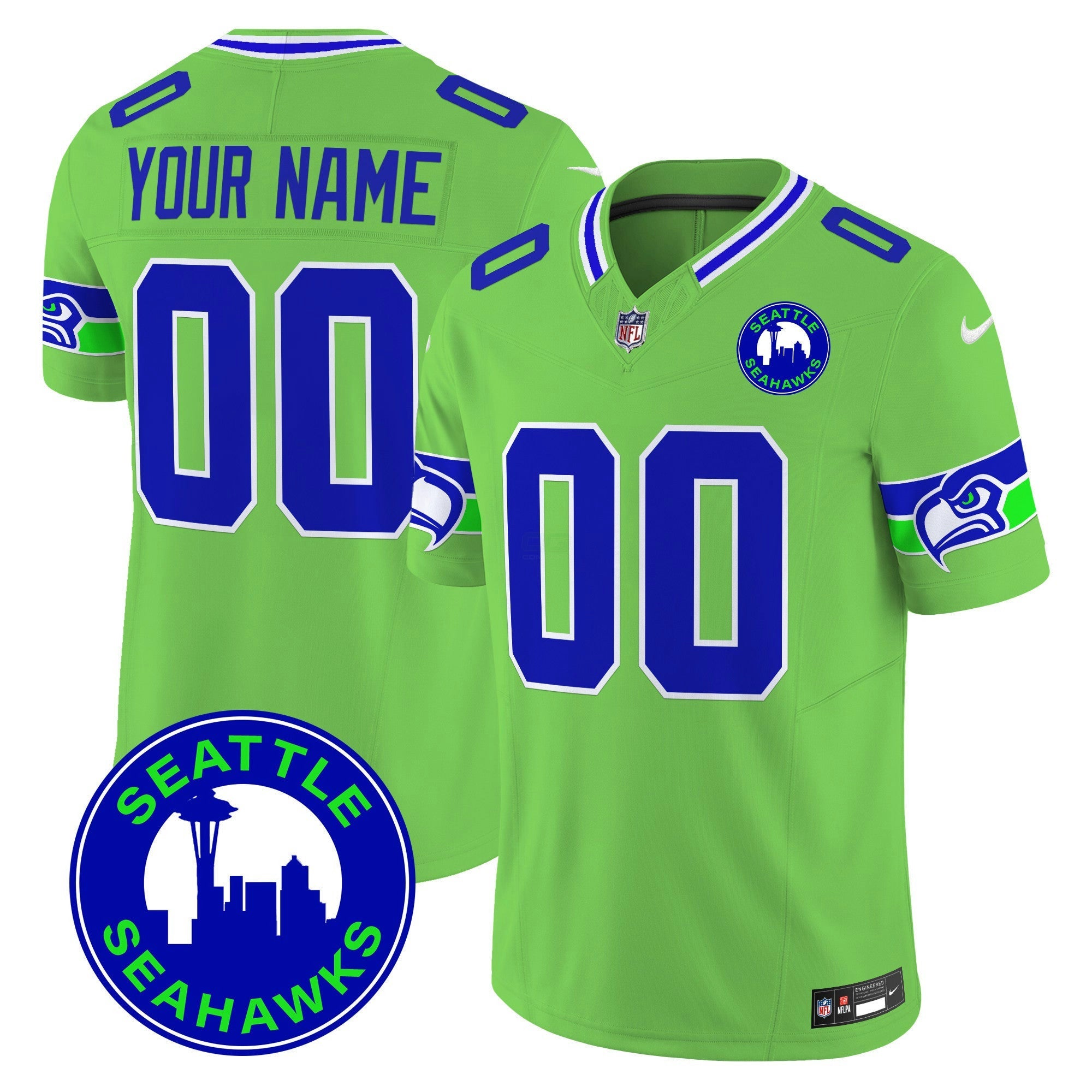 Camisa NFL 2025 Seattle City Patch Vapor Limited Jersey