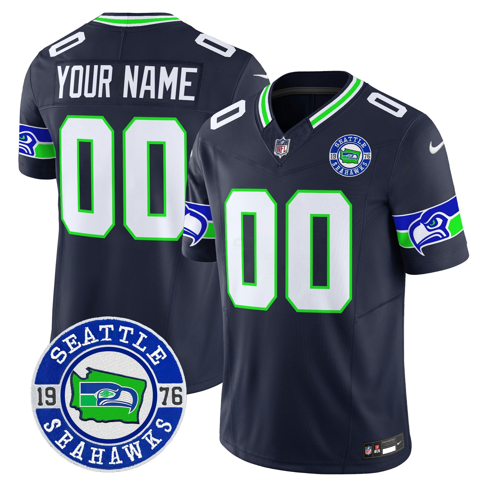 Camisa NFL 2025 Seattle Est. 1976 Patch Vapor Limited Jersey