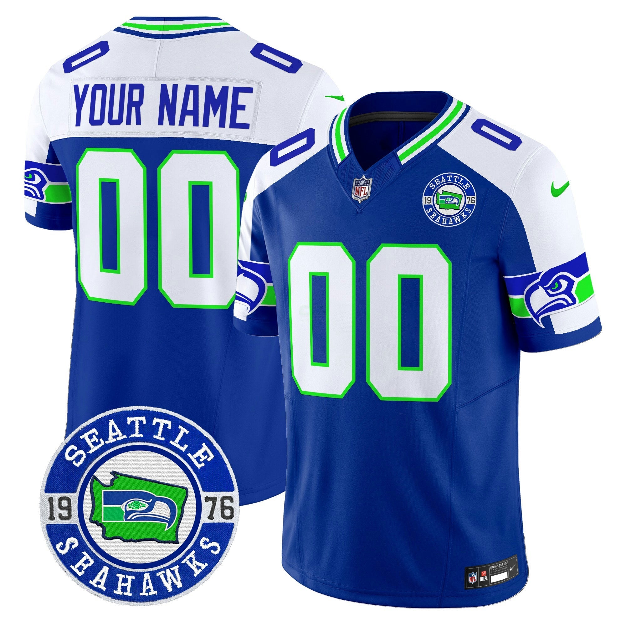Camisa NFL 2025 Seattle Est. 1976 Patch Vapor Limited Jersey