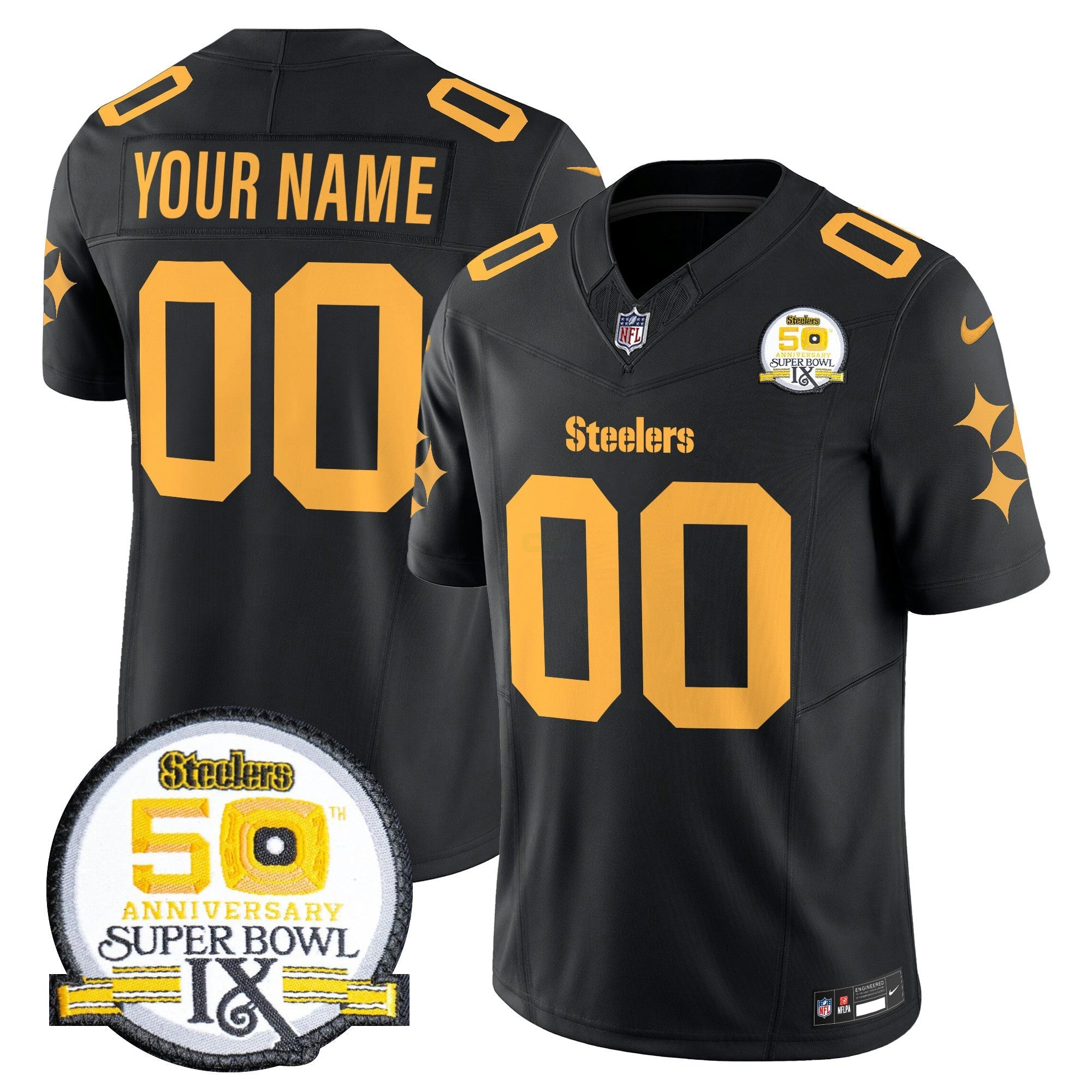 Camisa NFL 50th Anniversary Of Super Bowl IX Patch Vapor Limited Jersey V2