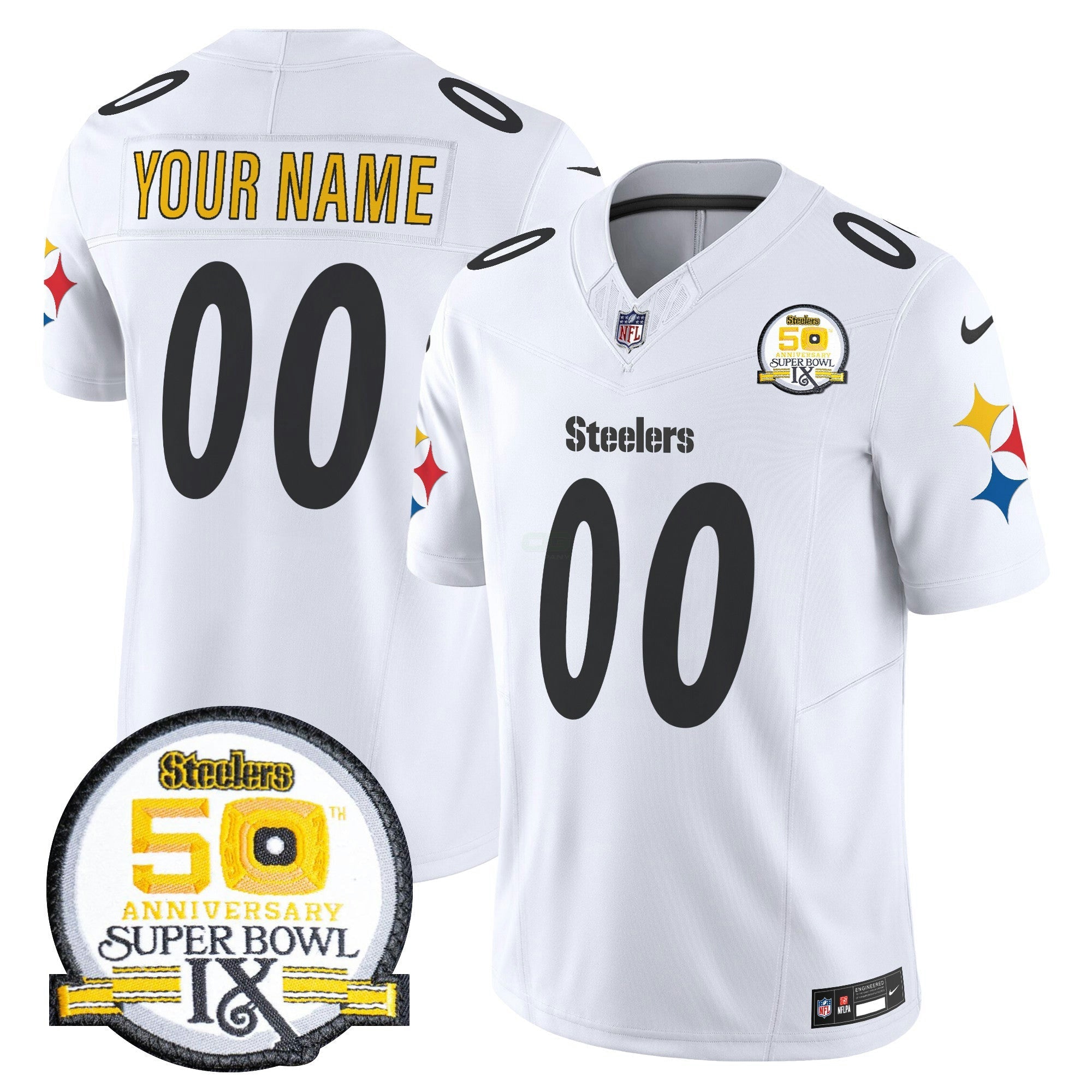 Camisa NFL 50th Anniversary Of Super Bowl IX Patch Vapor Limited Jersey V2
