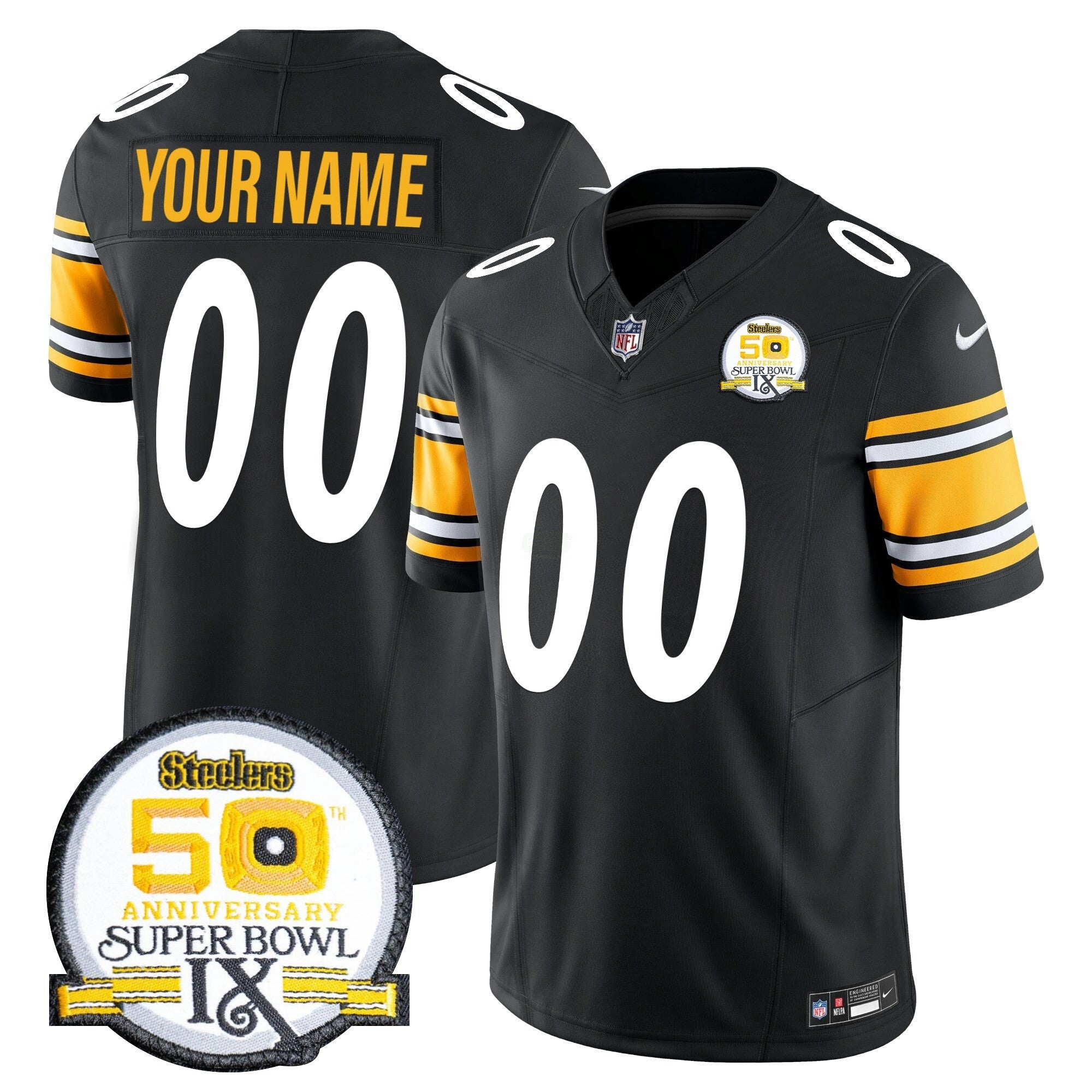 Camisa NFL 50th Anniversary Of Super Bowl IX Patch Vapor Limited Jersey