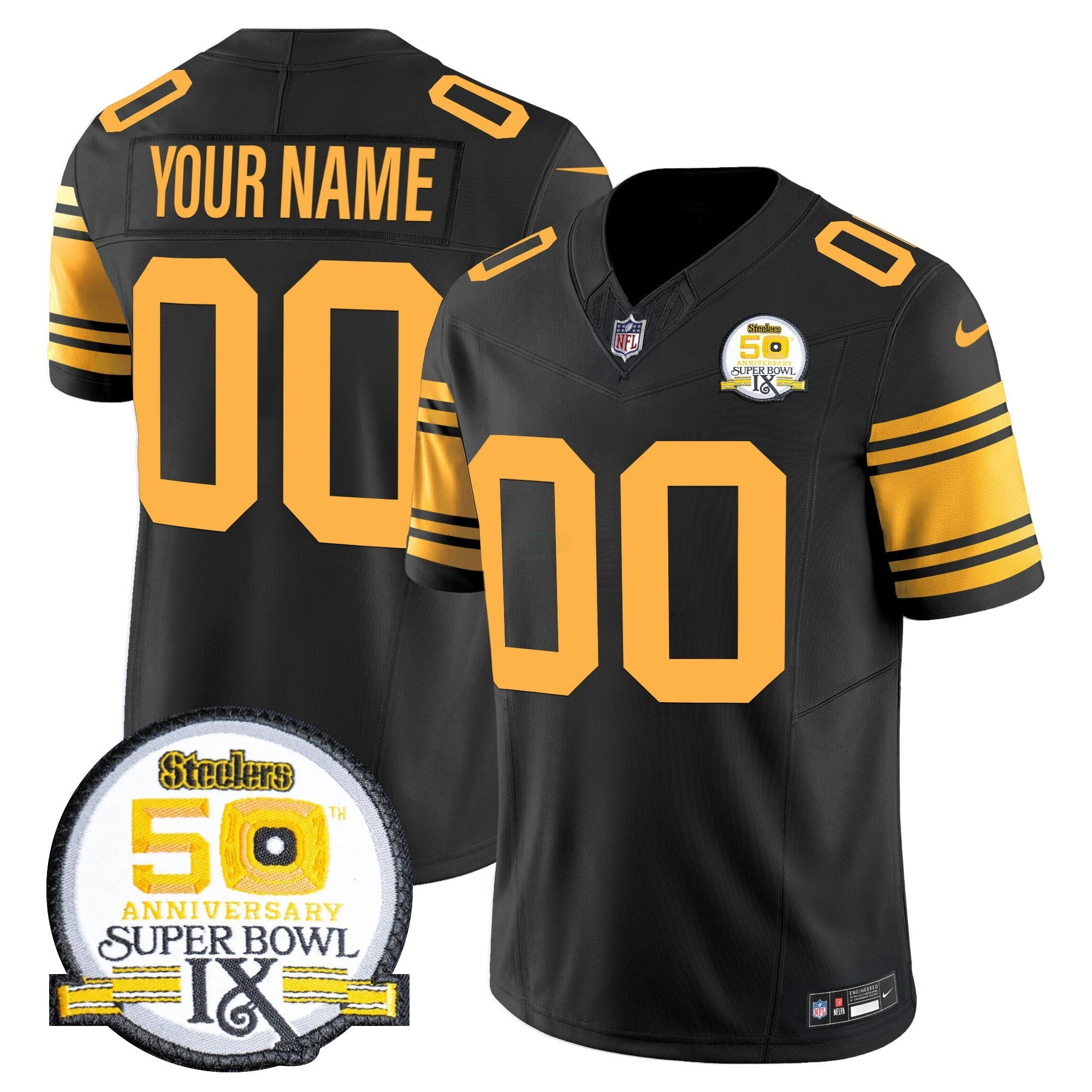 Camisa NFL 50th Anniversary Of Super Bowl IX Patch Vapor Limited Jersey