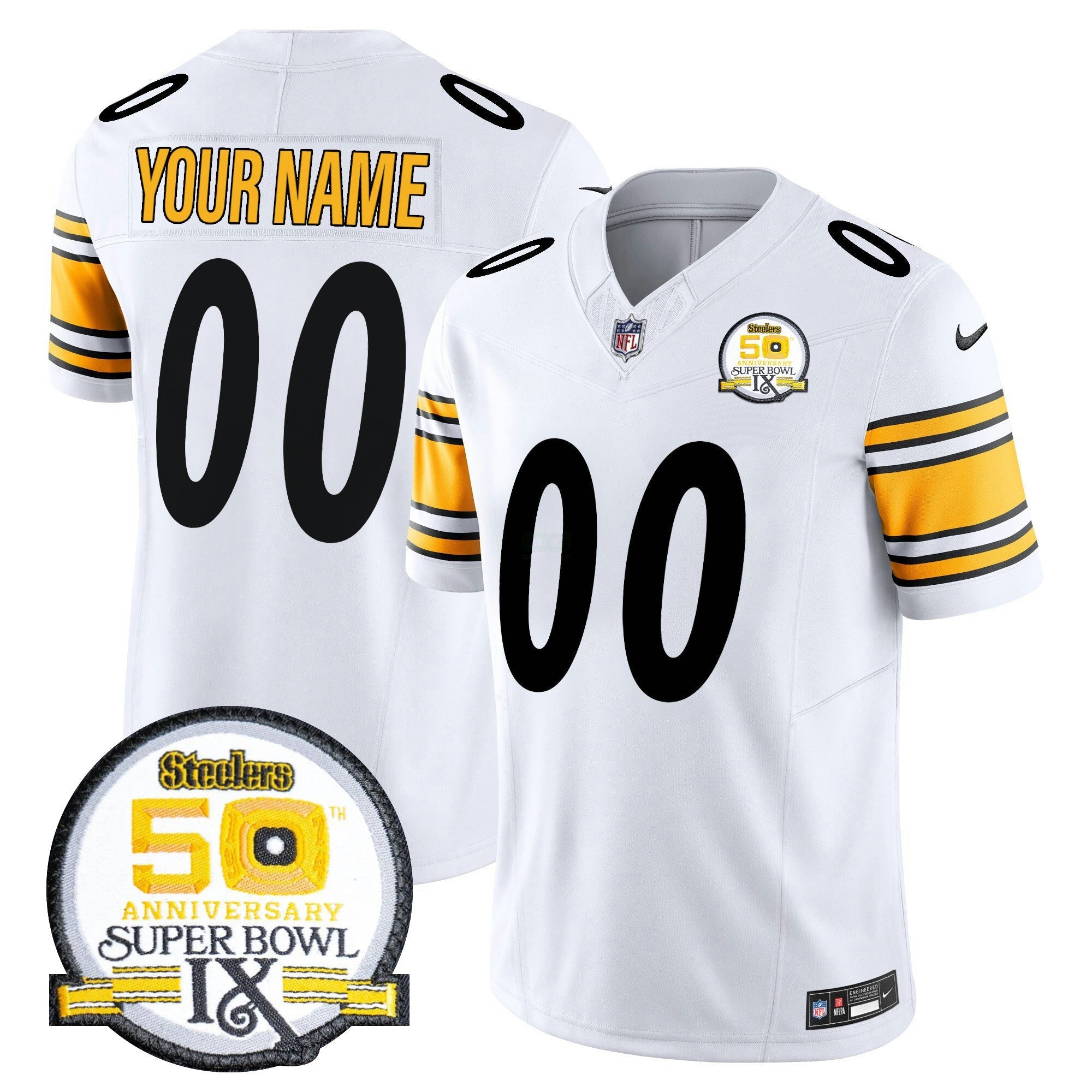 Camisa NFL 50th Anniversary Of Super Bowl IX Patch Vapor Limited Jersey