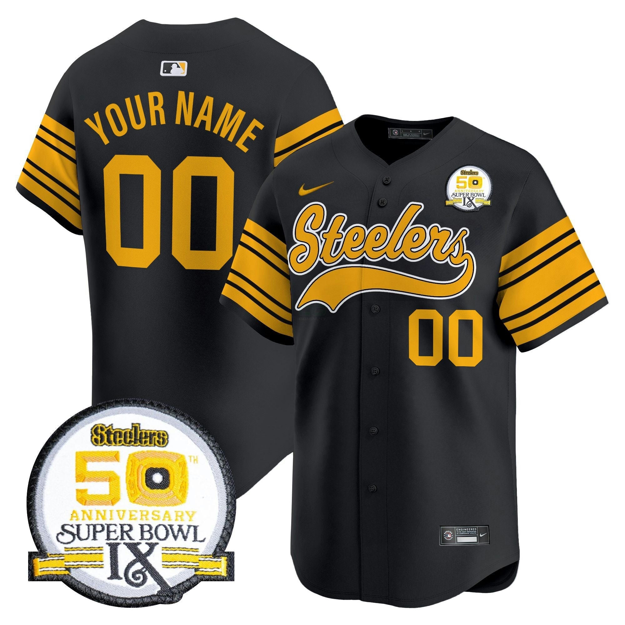 Camisa NFL 50th Anniversary Of Super Bowl IX Patch Vapor Premier Jersey