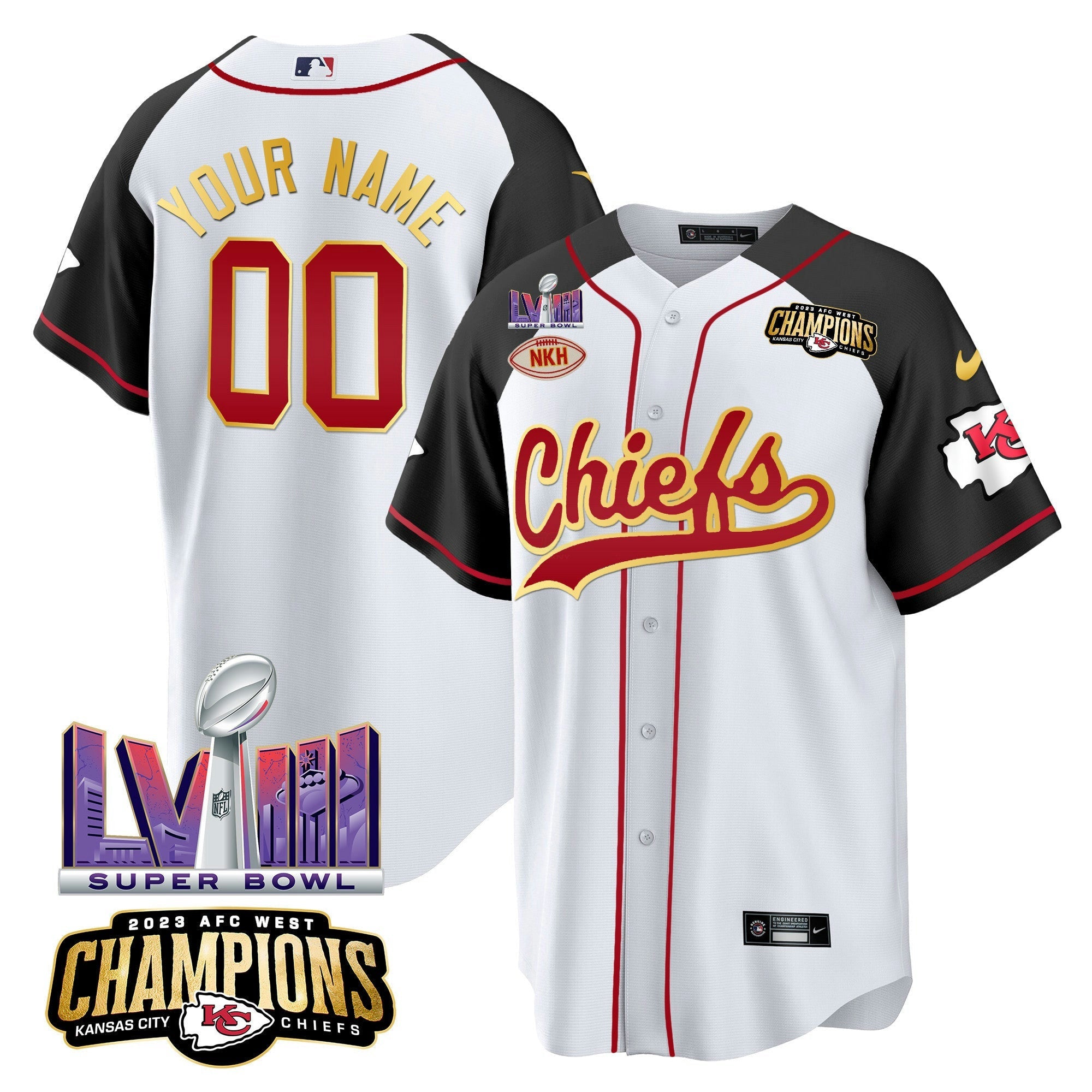 Camisa NFL AFC West Champions & Super Bowl LVIII Patch Jersey