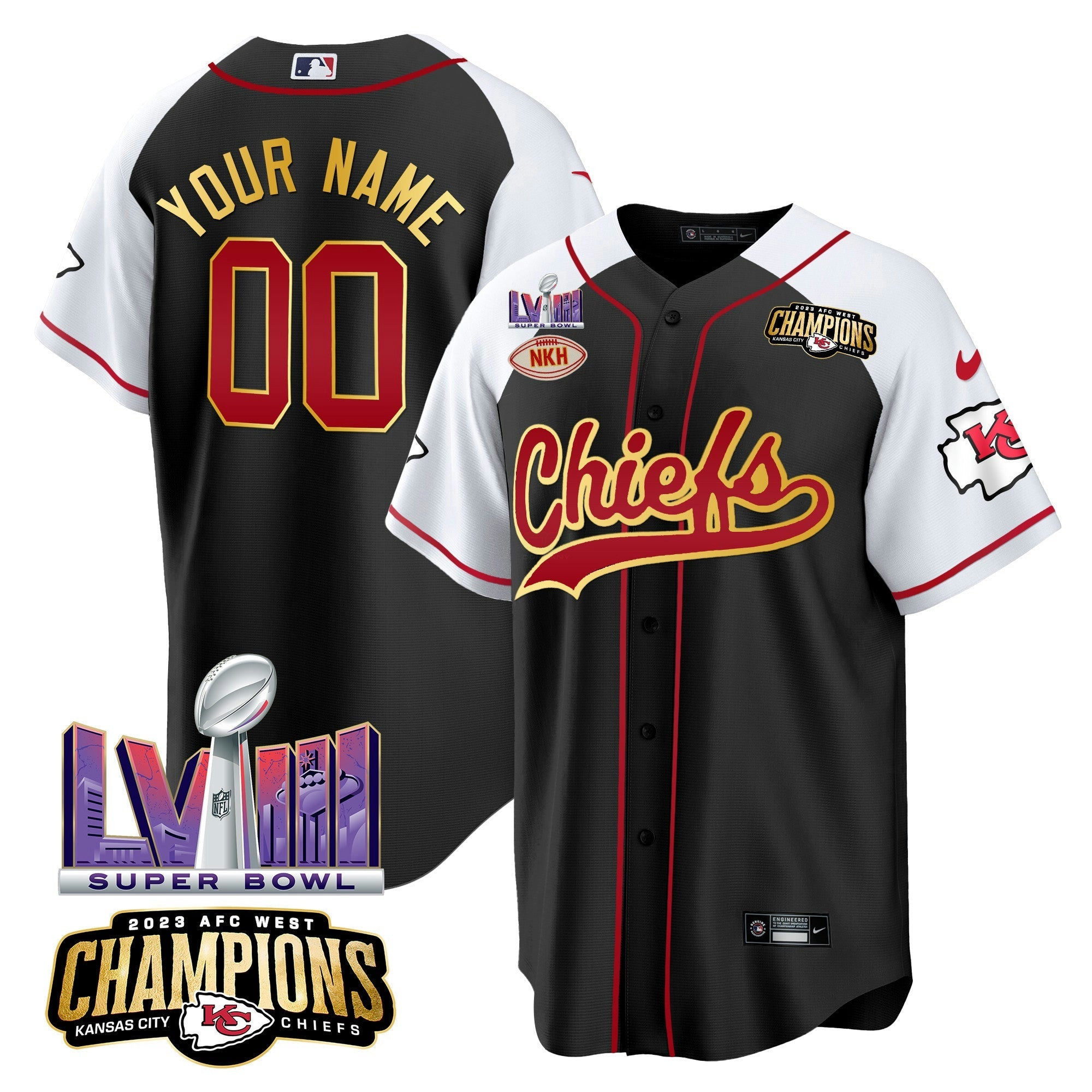 Camisa NFL AFC West Champions & Super Bowl LVIII Patch Jersey