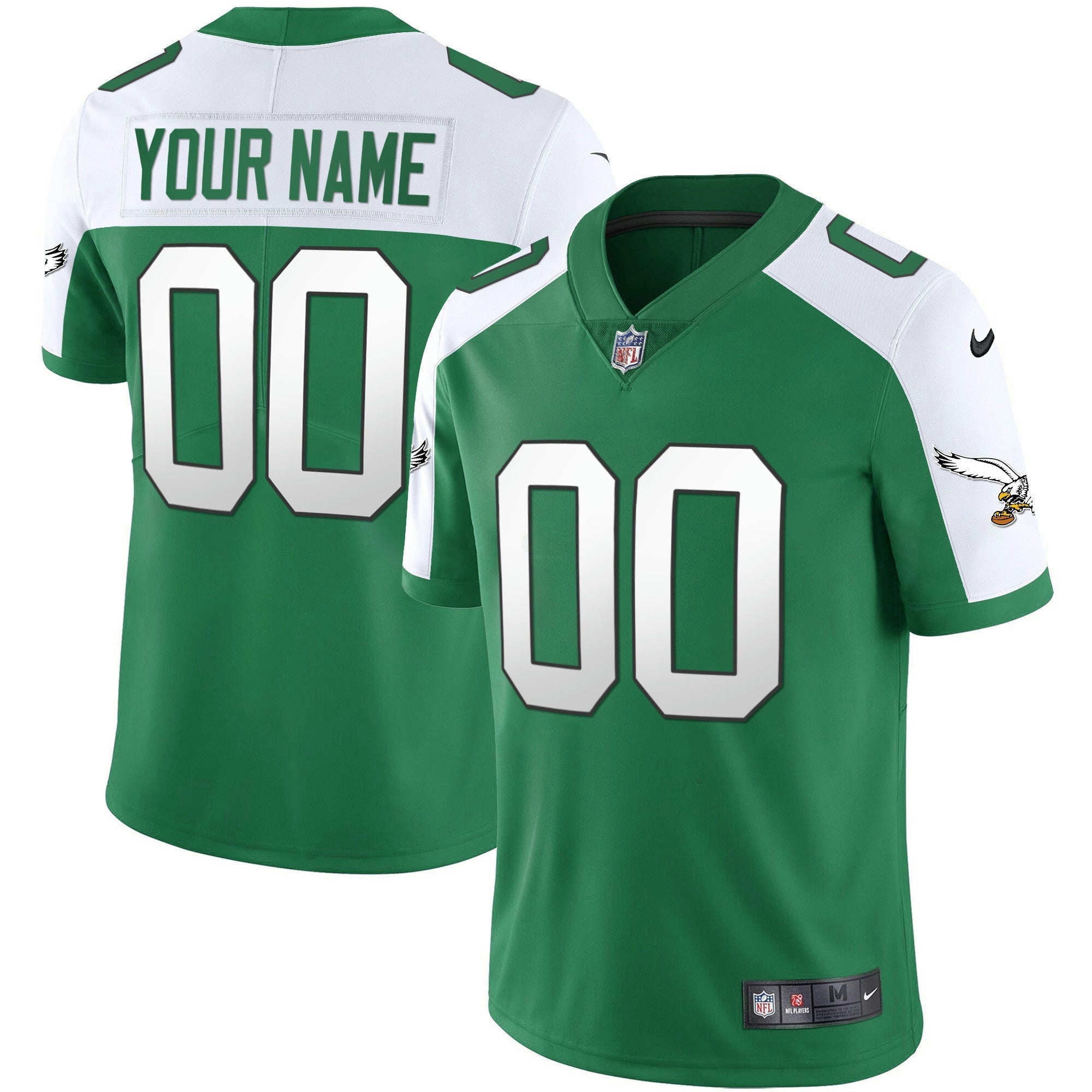 Camisa NFL Alternativa Kelly Green & Dourada Jersey