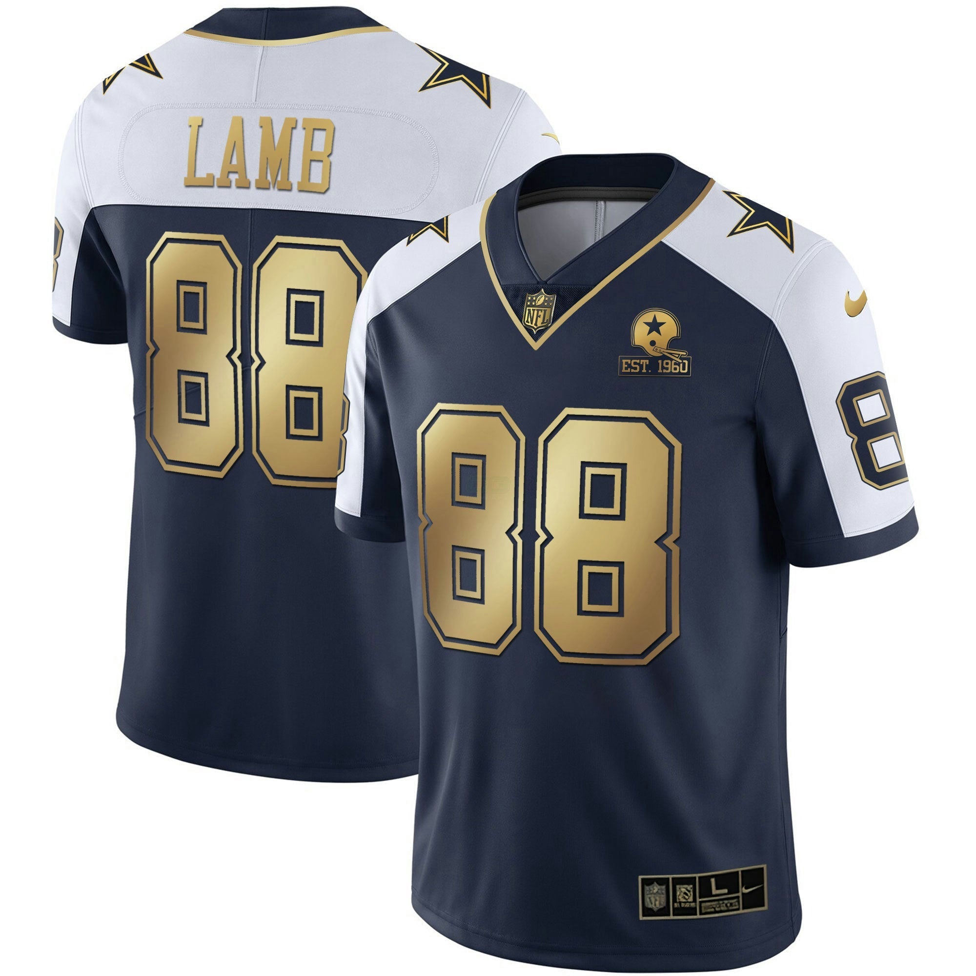 Camisa NFL Alternativa Vapor Azul Marinho Dourada Limited