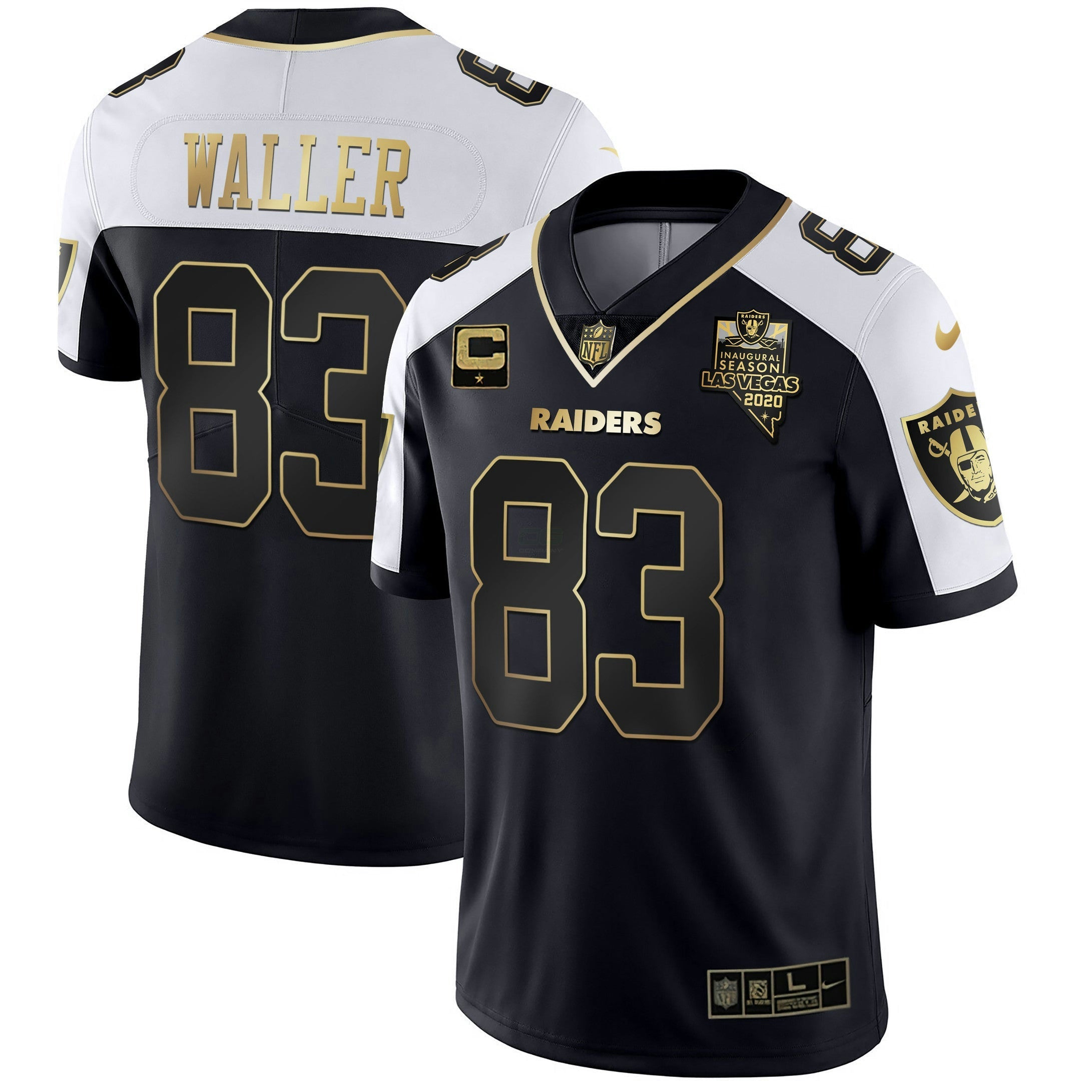 Camisa NFL Alternativa Vapor Preta Dourada Limited