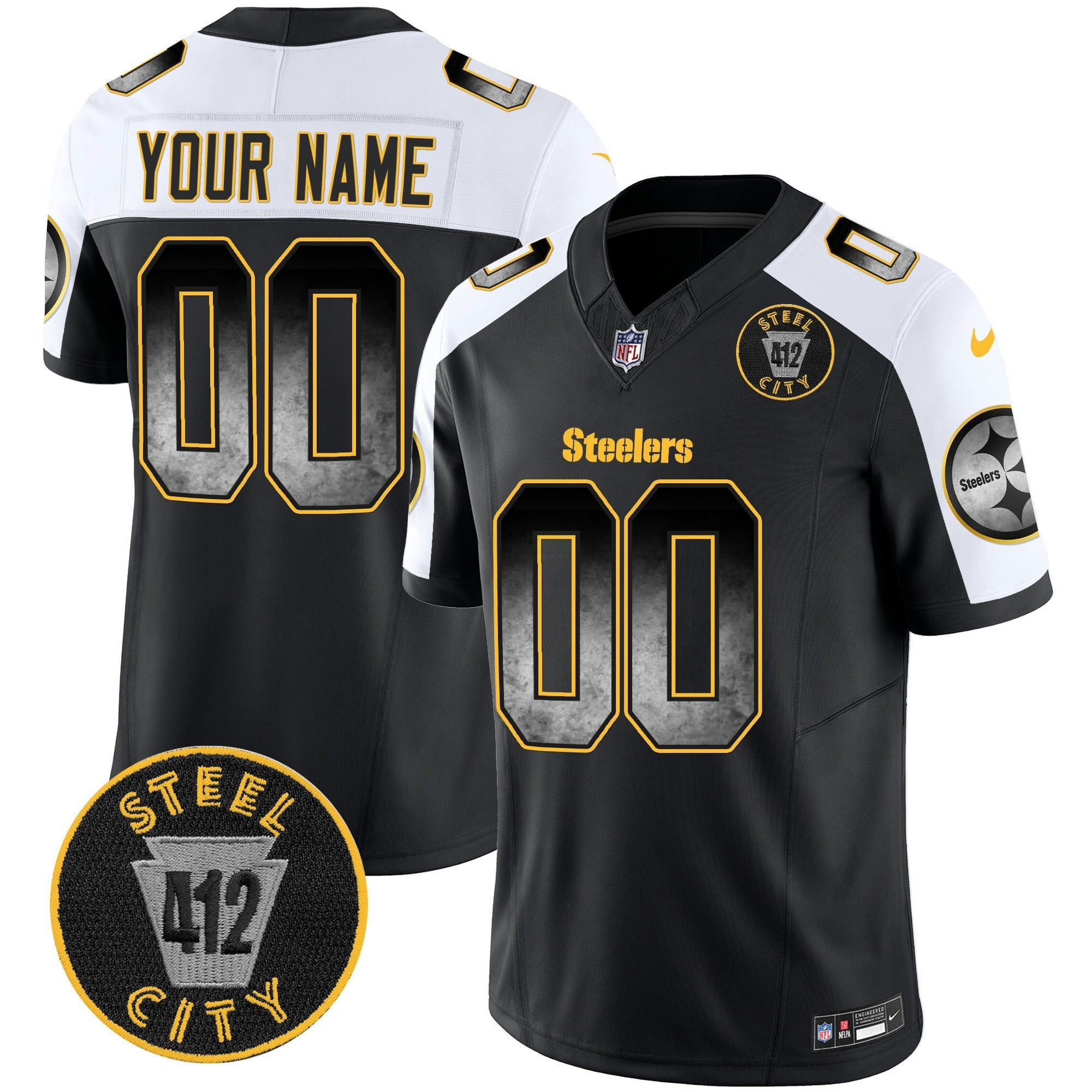 Camisa NFL Arch Smoke 412 Patch Vapor Limited Jersey