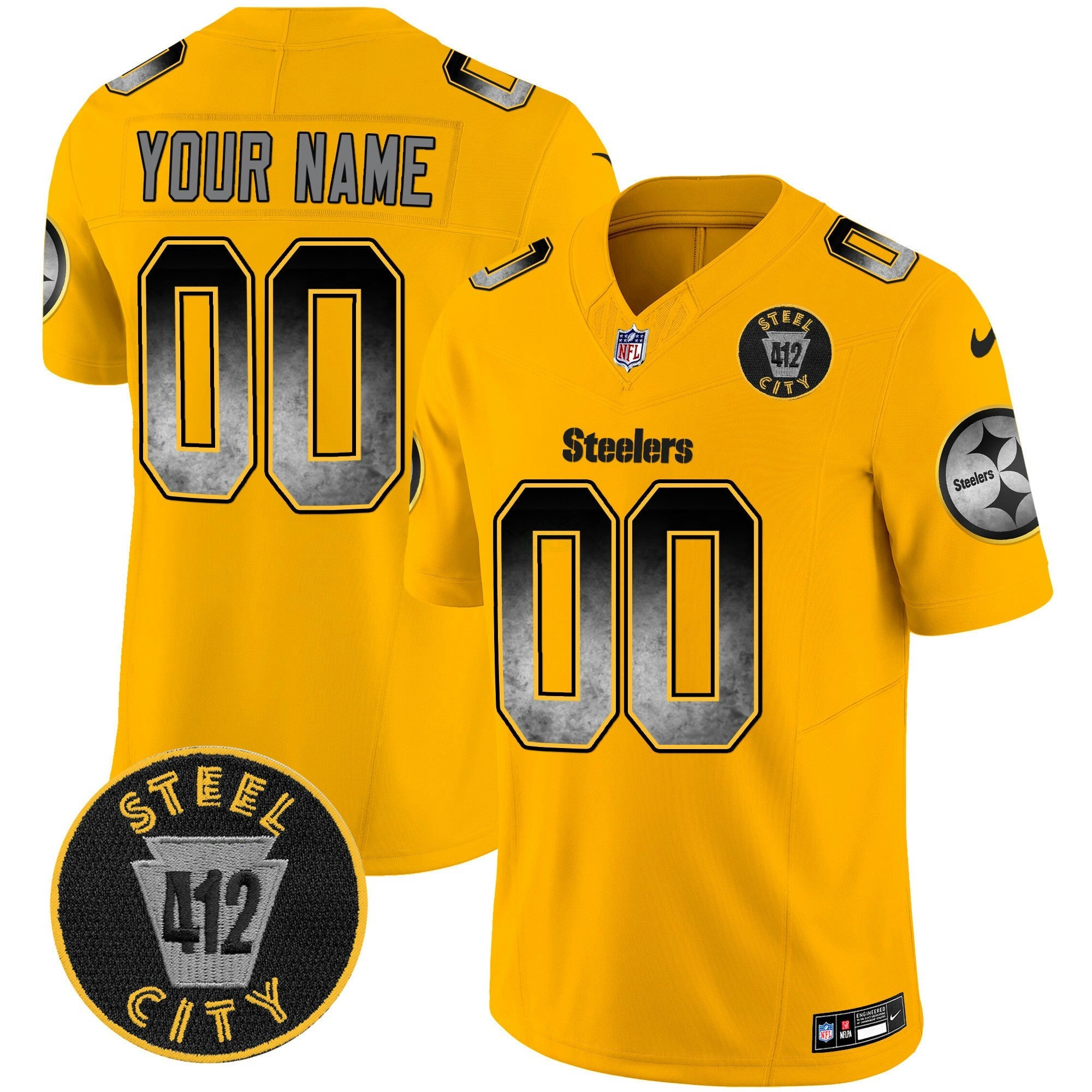Camisa NFL Arch Smoke 412 Patch Vapor Limited Jersey