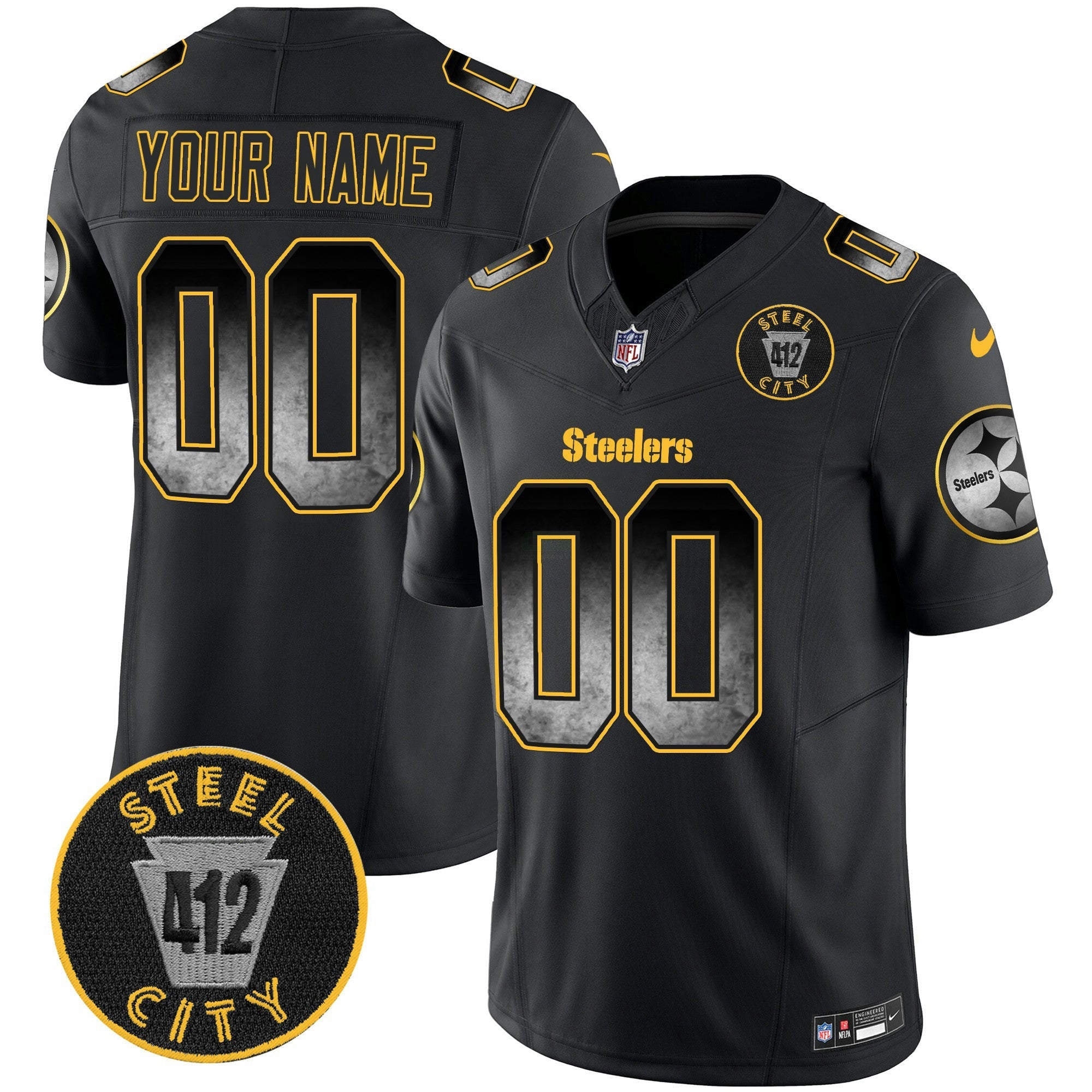 Camisa NFL Arch Smoke 412 Patch Vapor Limited Jersey