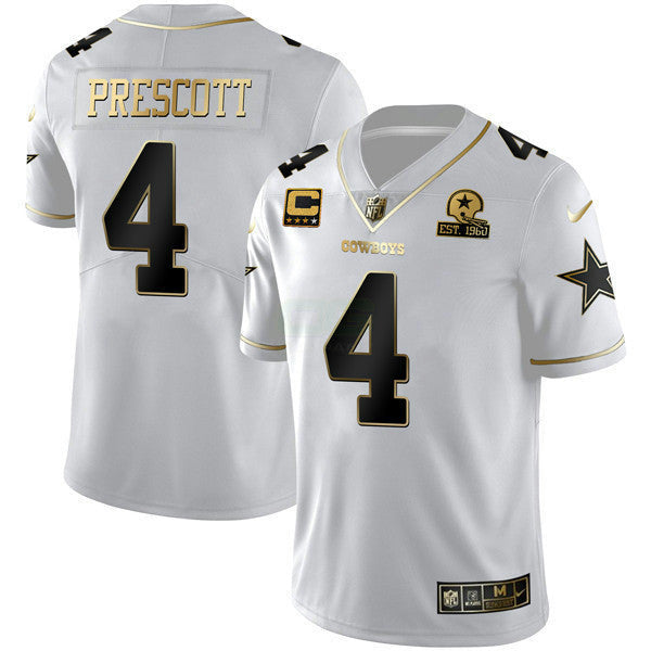 Camisa NFL Branca Dourada Est 1960 Patch