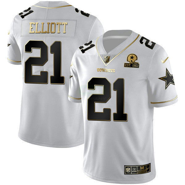 Camisa NFL Branca Dourada Est 1960 Patch