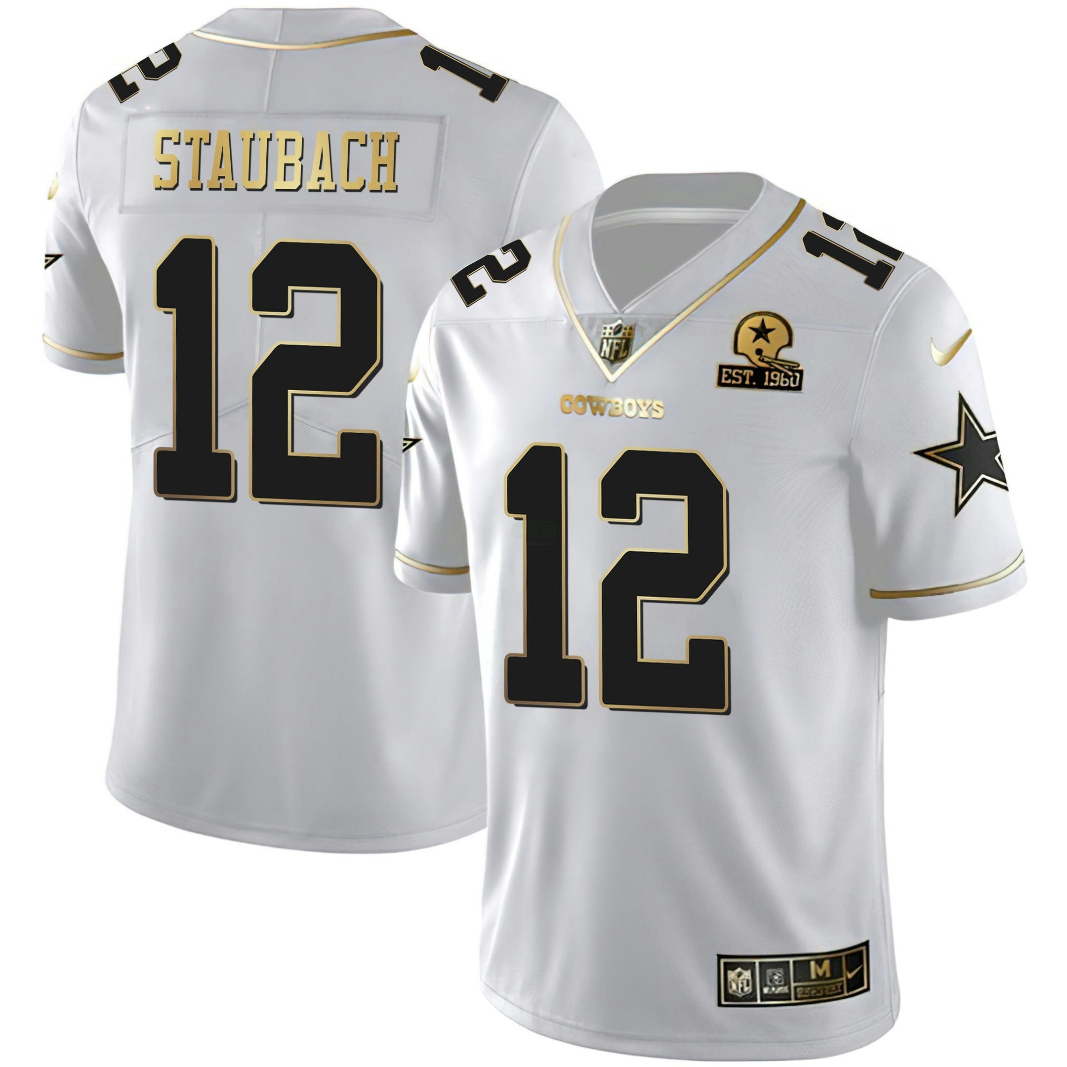 Camisa NFL Branca Dourada Est 1960 Patch
