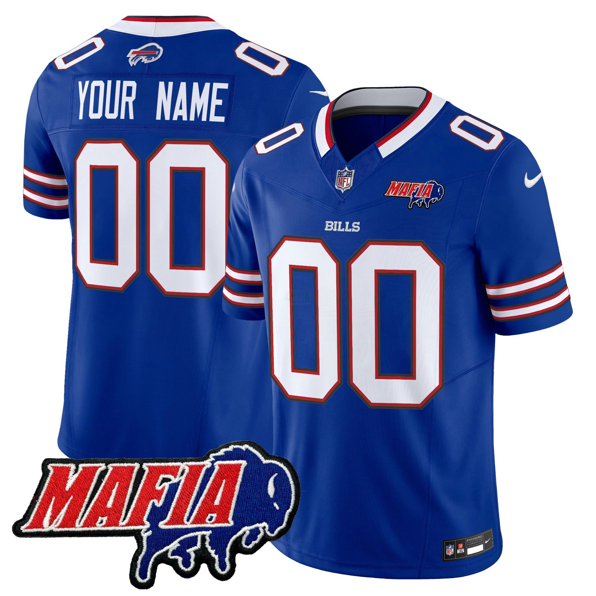 Camisa NFL Buffalo 2025 Mafia Patch Vapor Limited Jersey