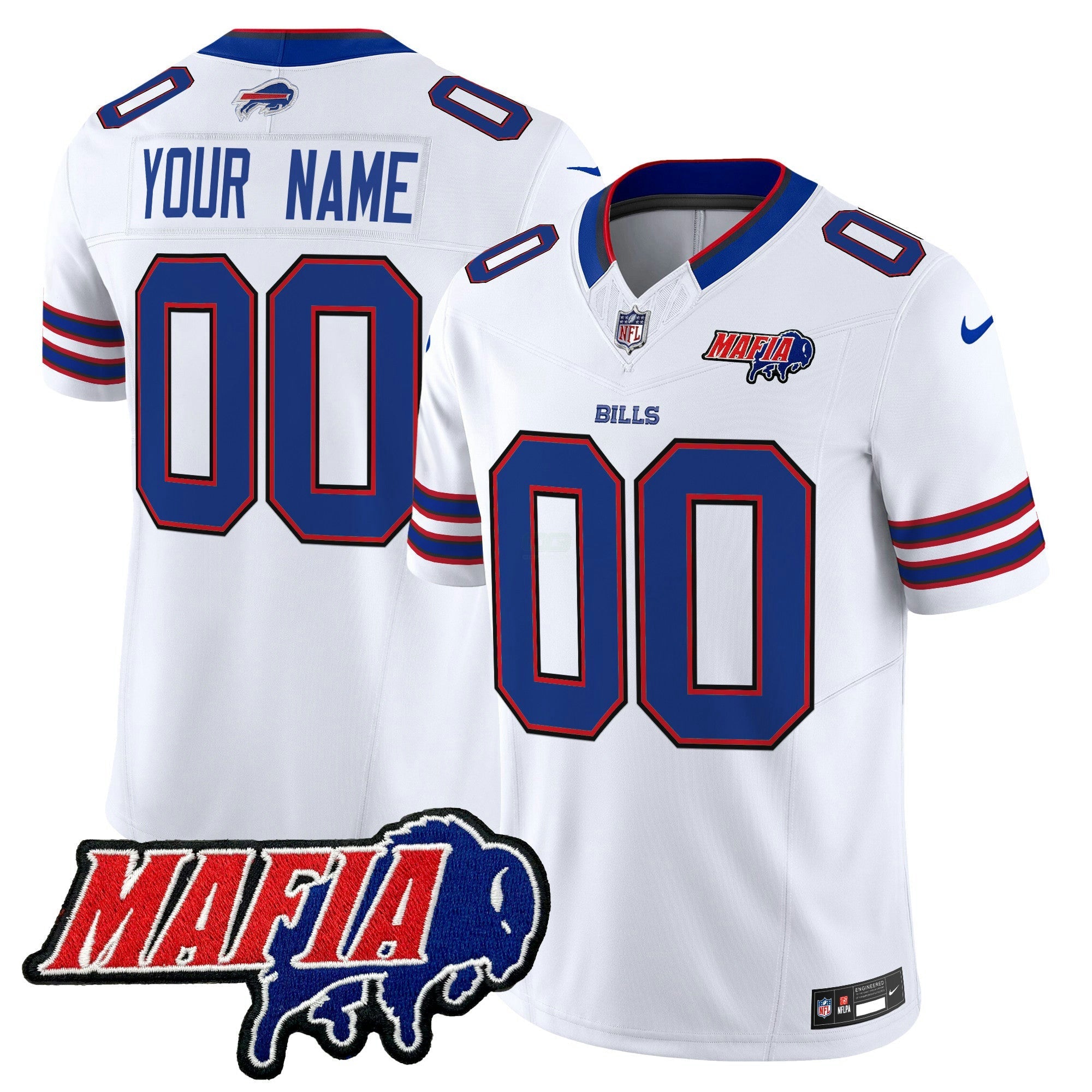 Camisa NFL Buffalo 2025 Mafia Patch Vapor Limited Jersey