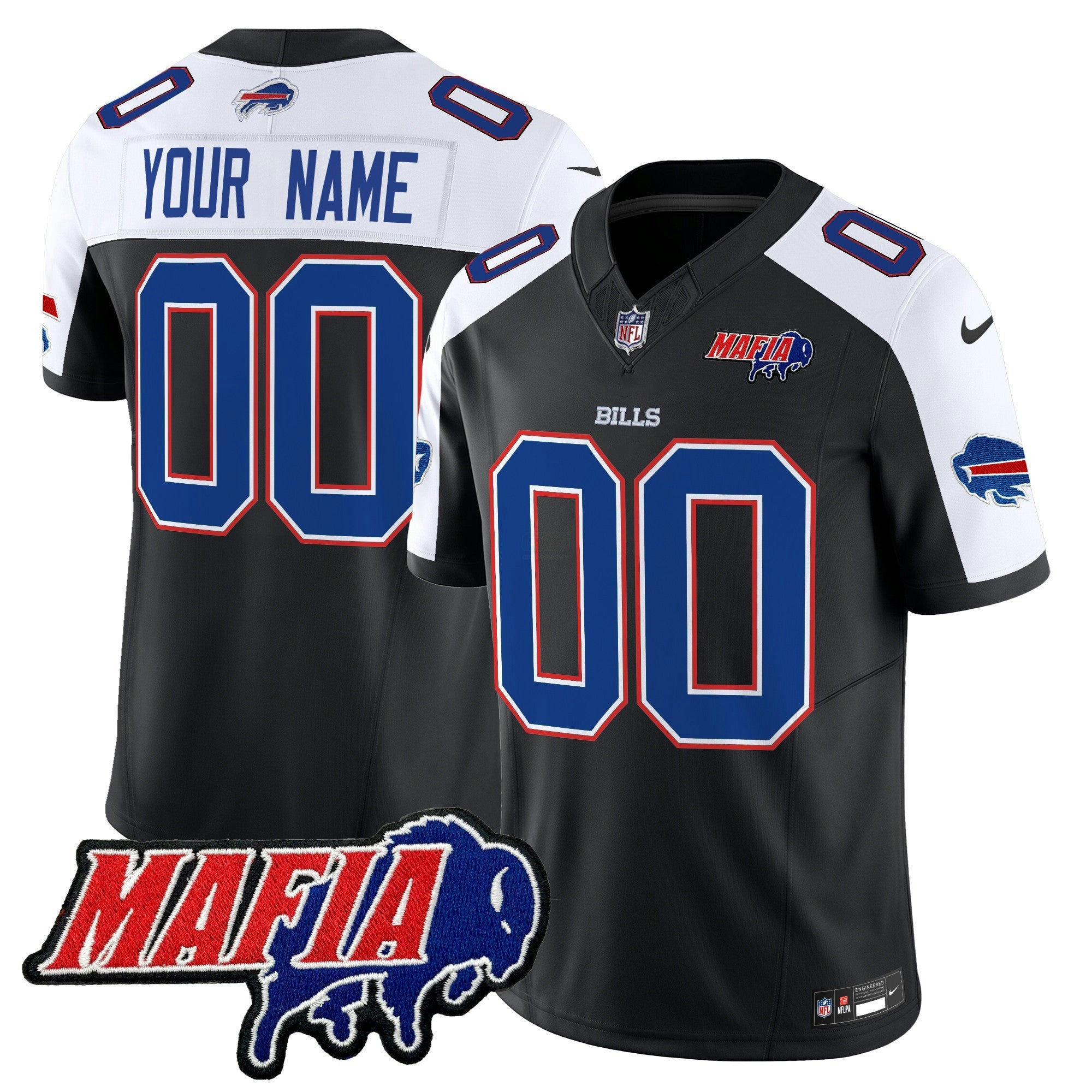 Camisa NFL Buffalo 2025 Mafia Patch Vapor Limited Jersey