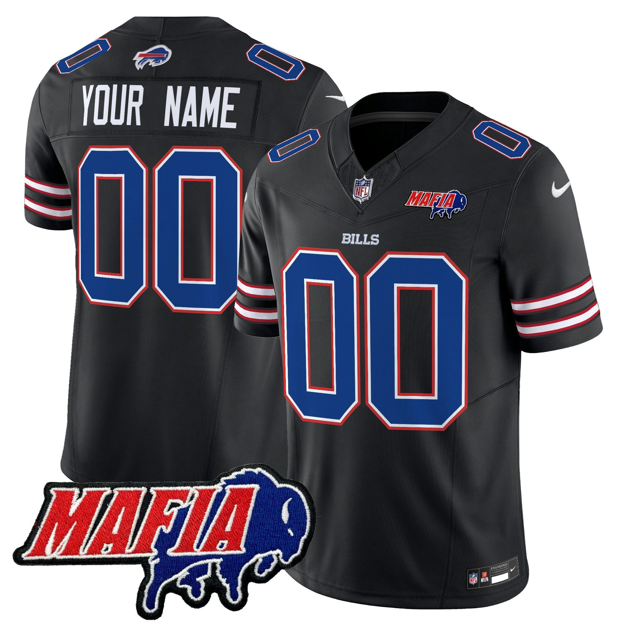 Camisa NFL Buffalo 2025 Mafia Patch Vapor Limited Jersey