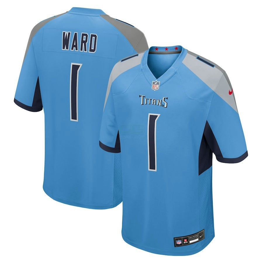 Camisa NFL Cameron Ward #1 Tennessee Light Blue Jersey - Cameron Ward