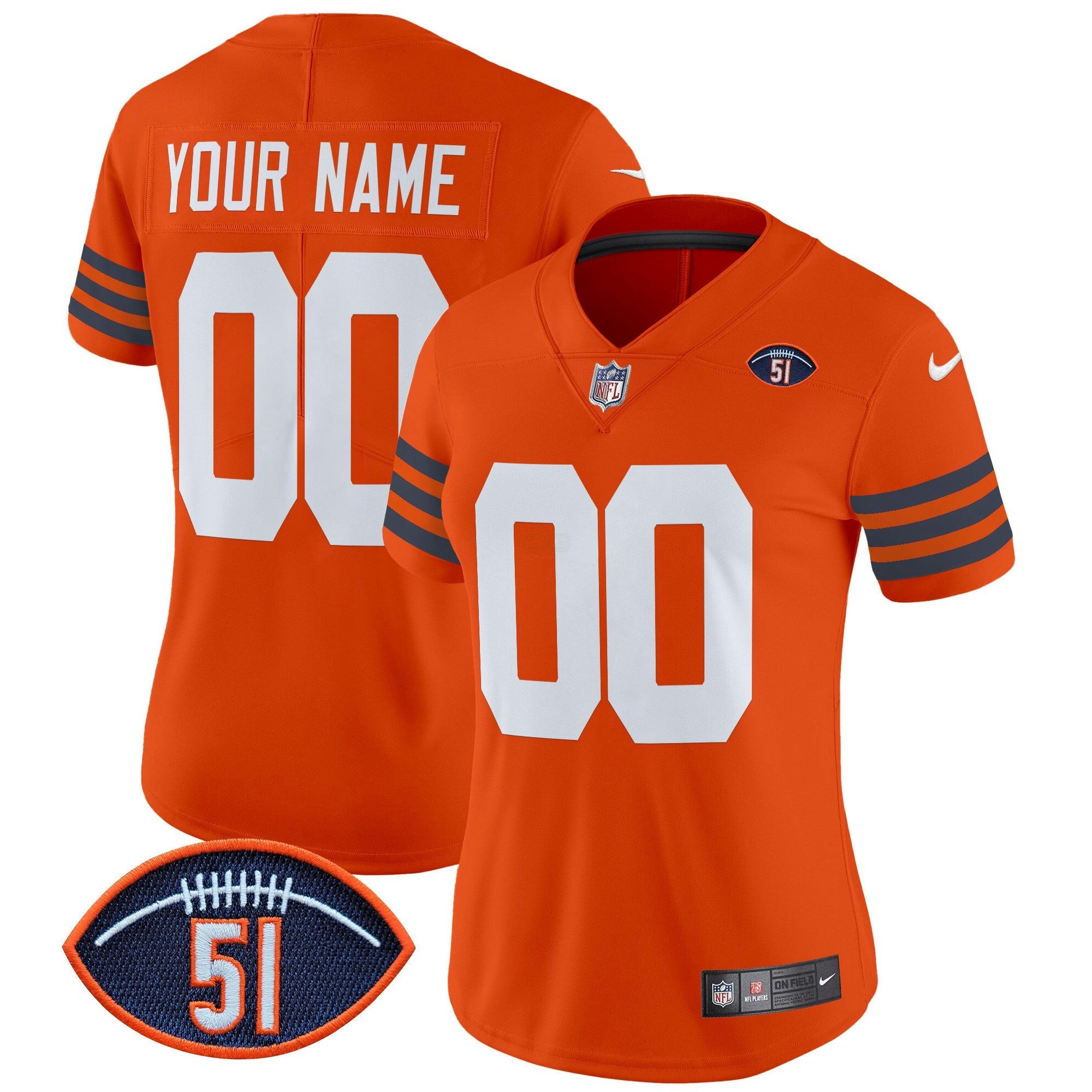 Camisa NFL Chicago Dick Butkus Patch Throwback Vapor Limited Jersey