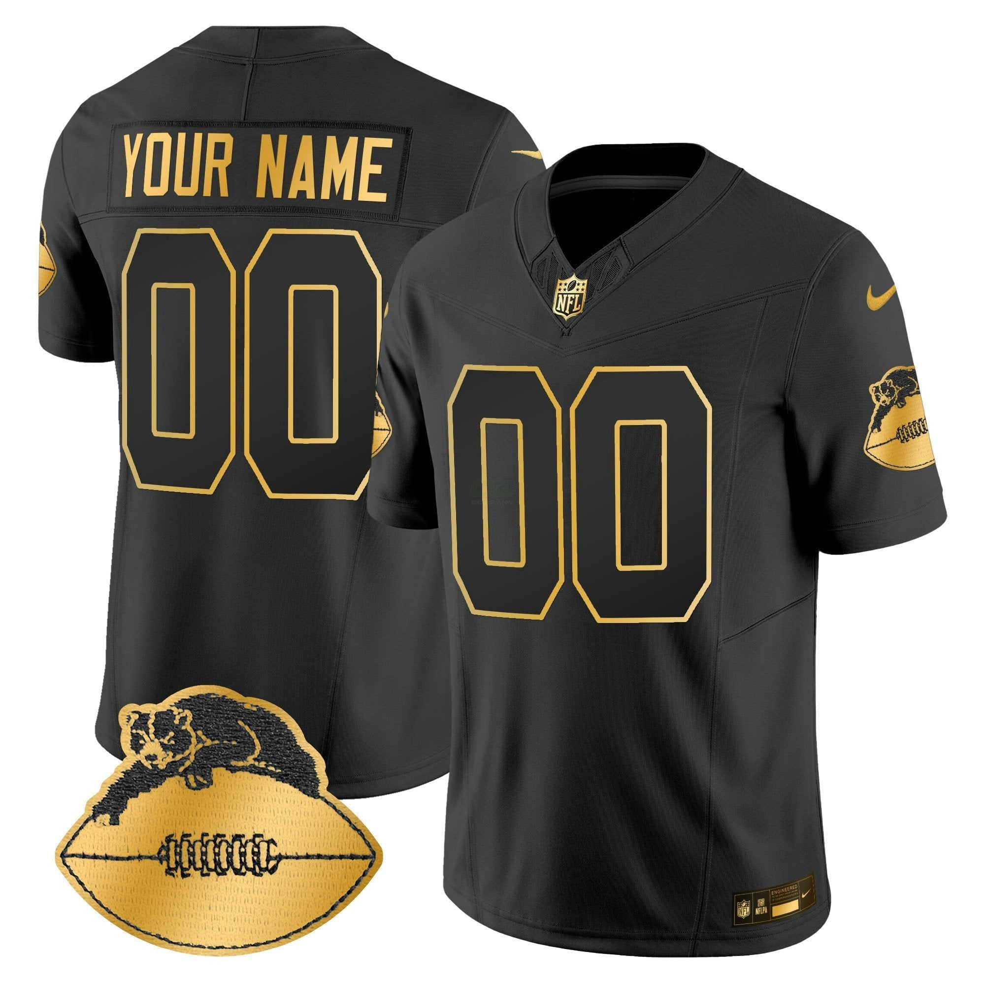 Camisa NFL Chicago Throwback Dourada Vapor Limited Jersey